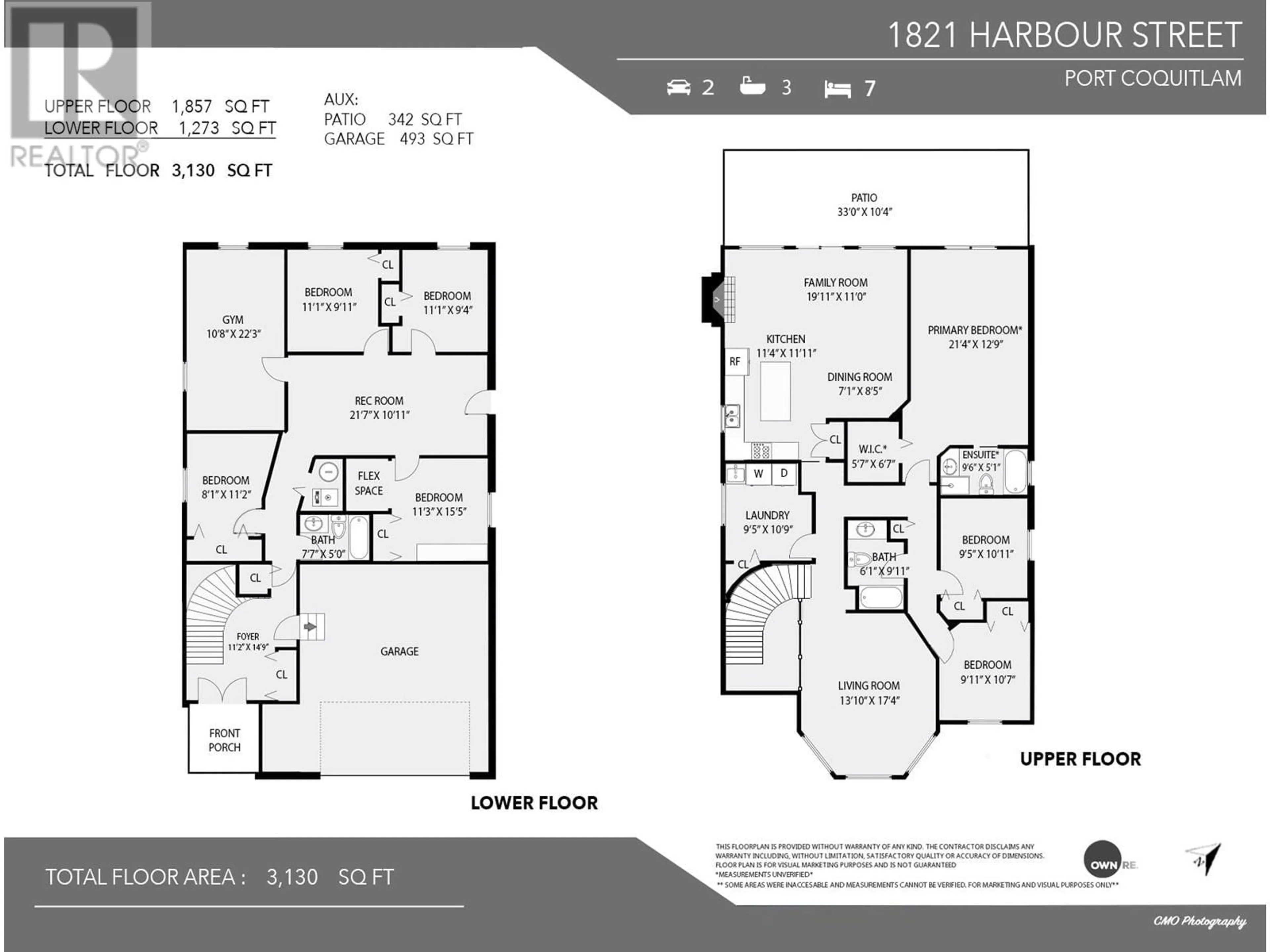 Floor plan for 1821 HARBOUR STREET, Port Coquitlam British Columbia V3C1A4