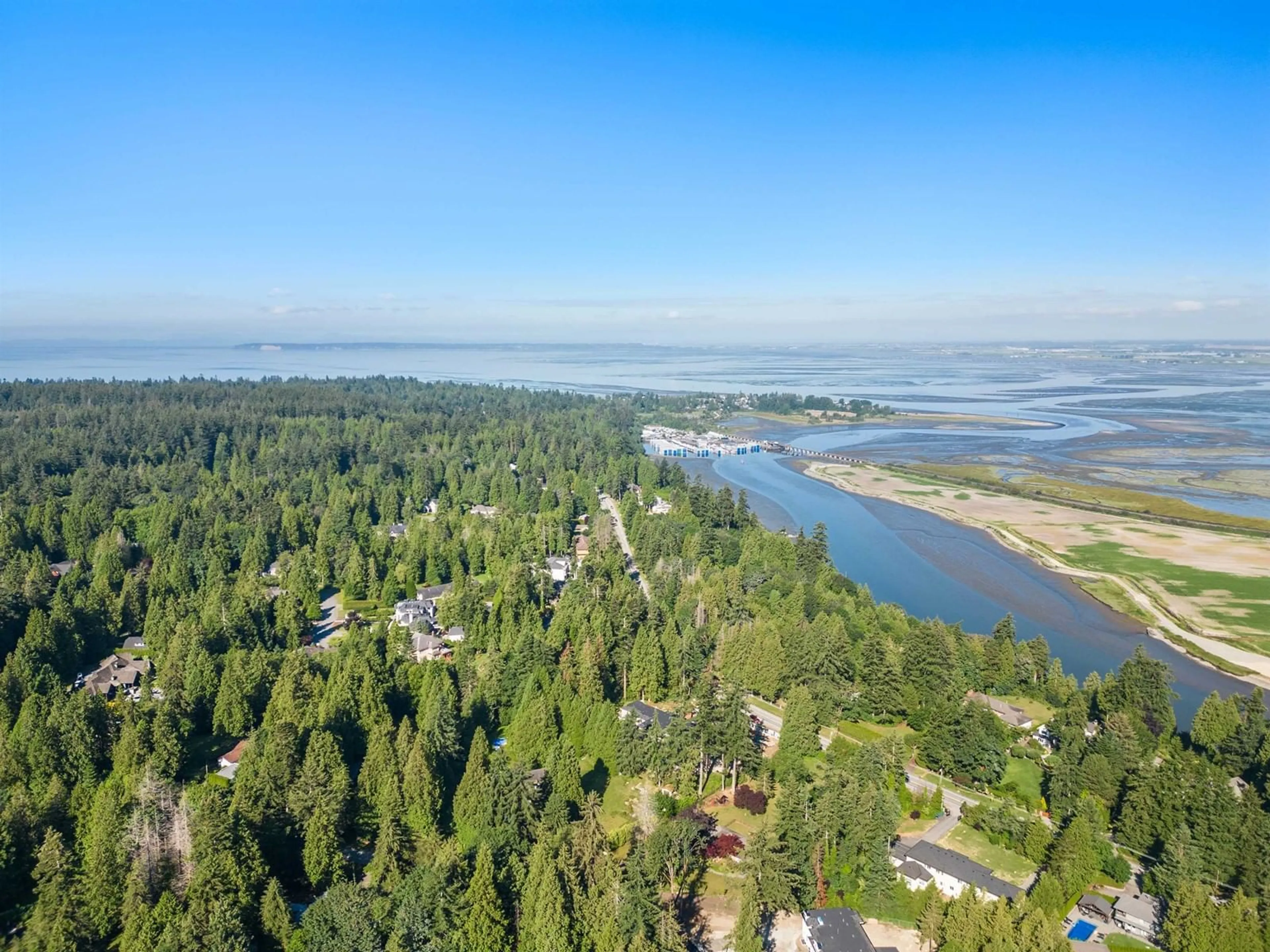 A pic from outside/outdoor area/front of a property/back of a property/a pic from drone, water/lake/river/ocean view for 13500 BALSAM CRESCENT, Surrey British Columbia V4P1W2