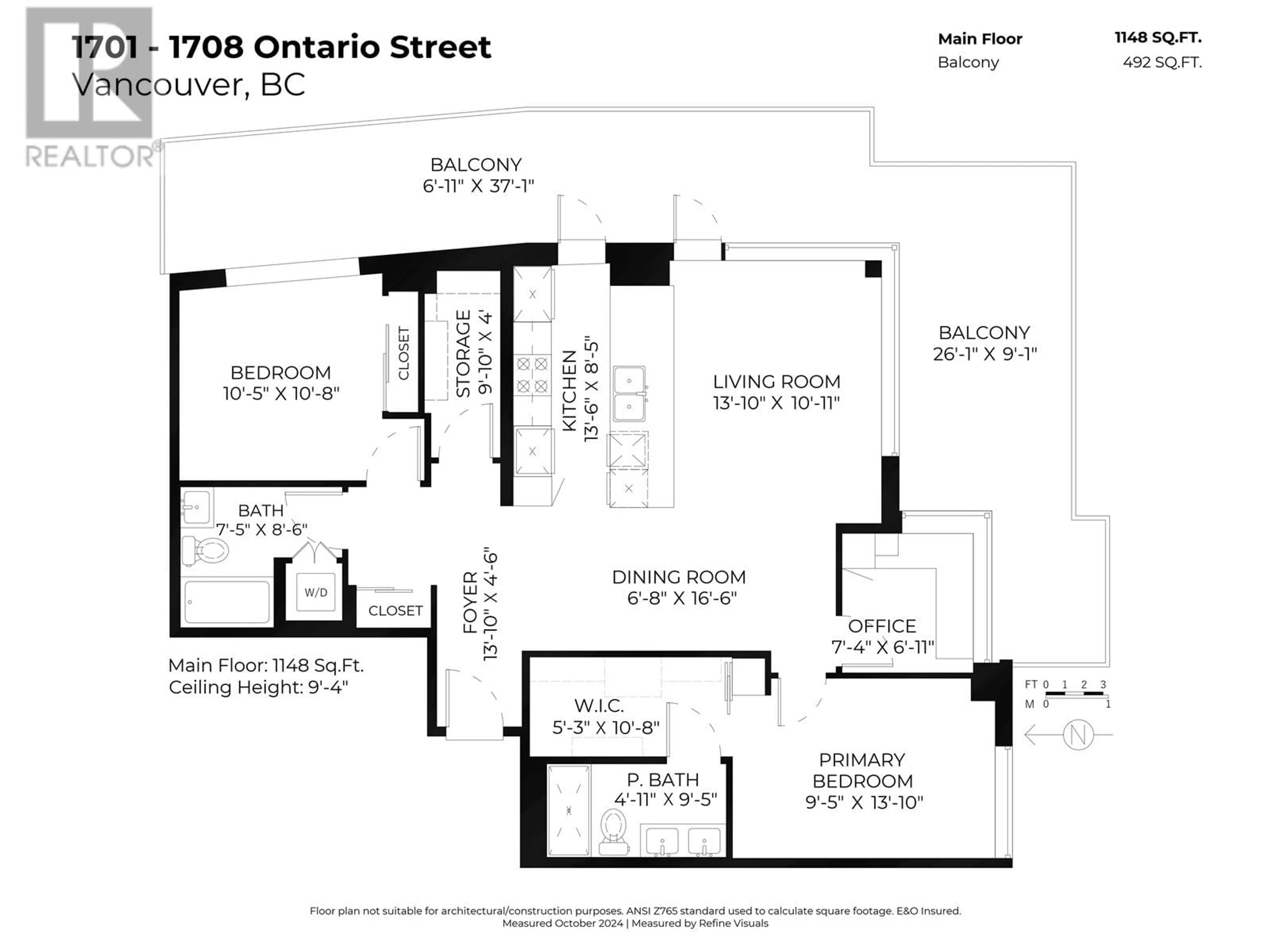Floor plan for 1701 - 1708 ONTARIO STREET, Vancouver British Columbia V5T0J7