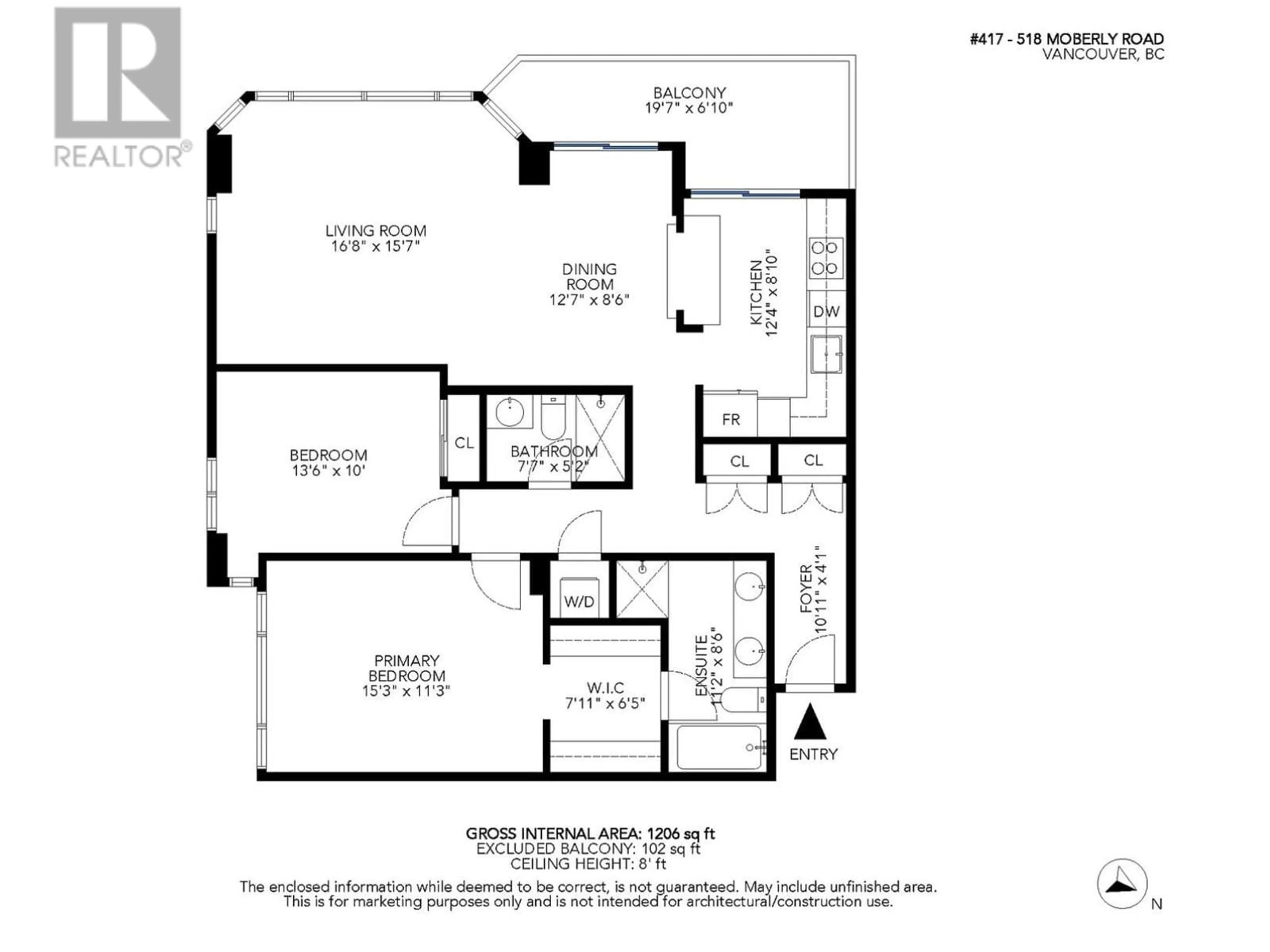 Floor plan for 417 518 MOBERLY ROAD, Vancouver British Columbia V5Z4G3