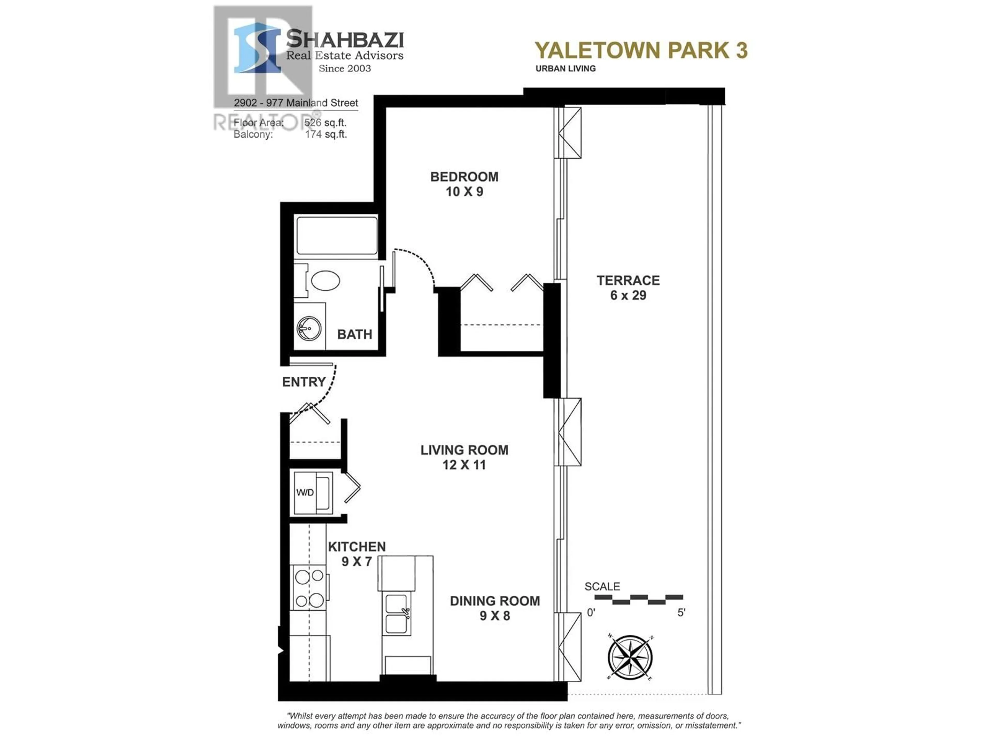 Floor plan for 2902 - 977 MAINLAND STREET, Vancouver British Columbia V6B1T2