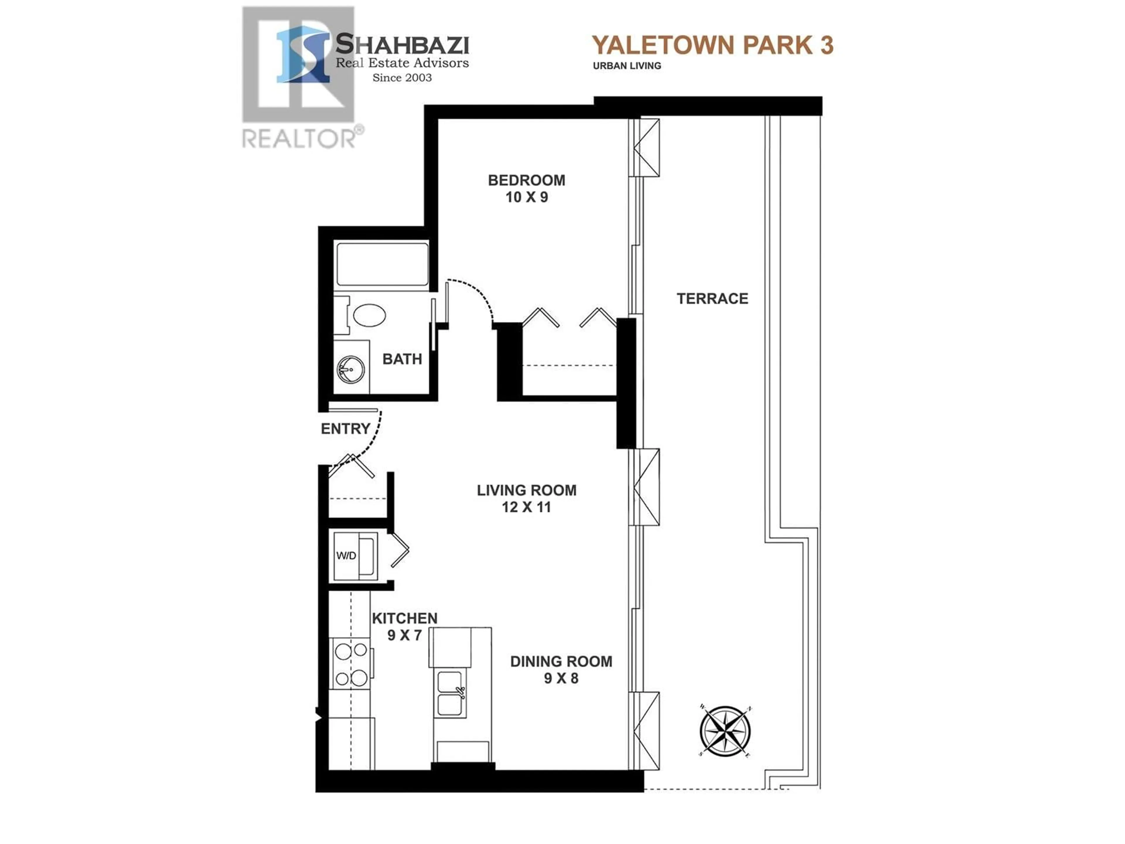 Floor plan for 2902 977 MAINLAND STREET, Vancouver British Columbia V6B1T2