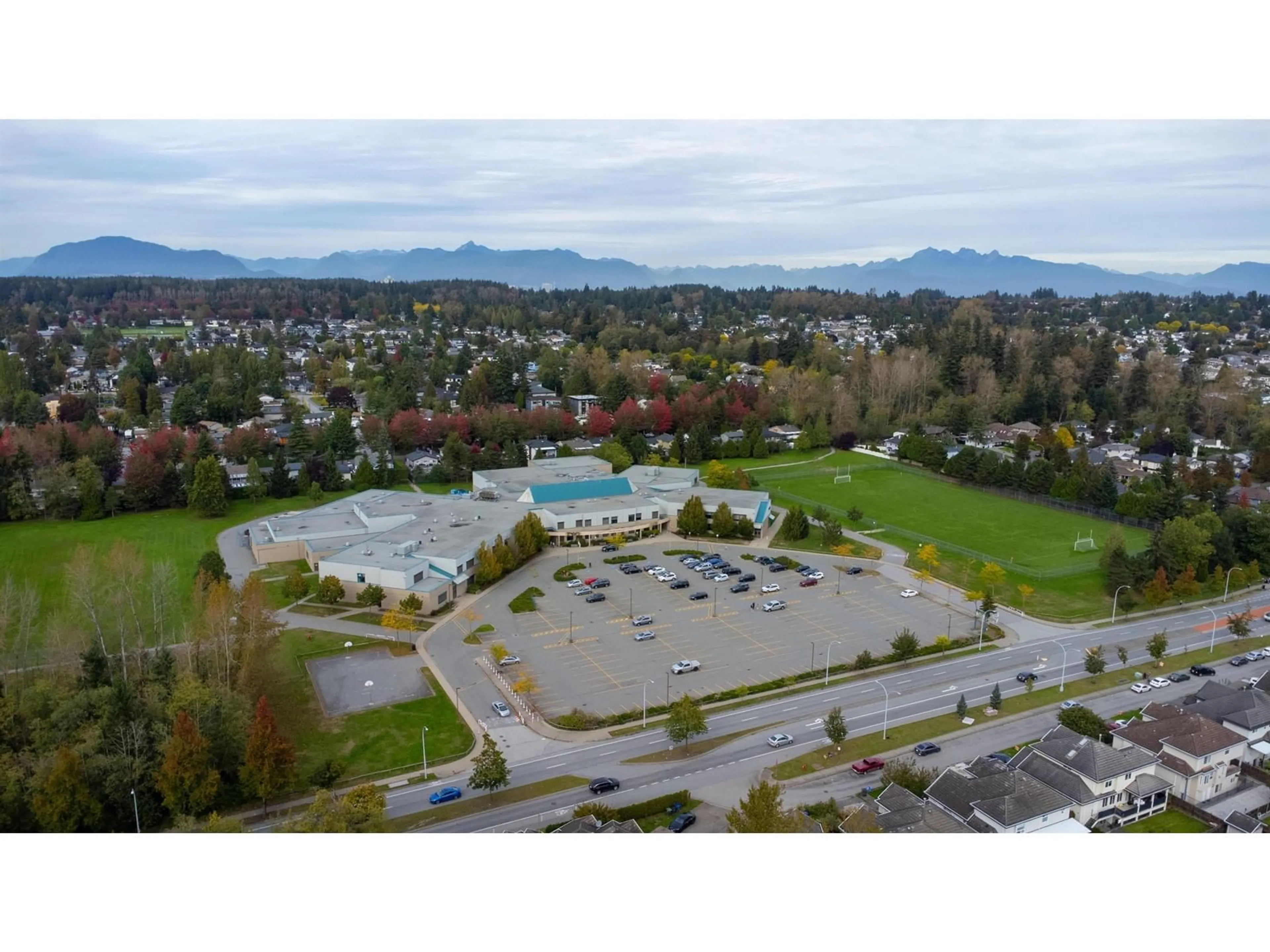 A pic from outside/outdoor area/front of a property/back of a property/a pic from drone, mountain view for 8358 144 STREET, Surrey British Columbia V3W5T5