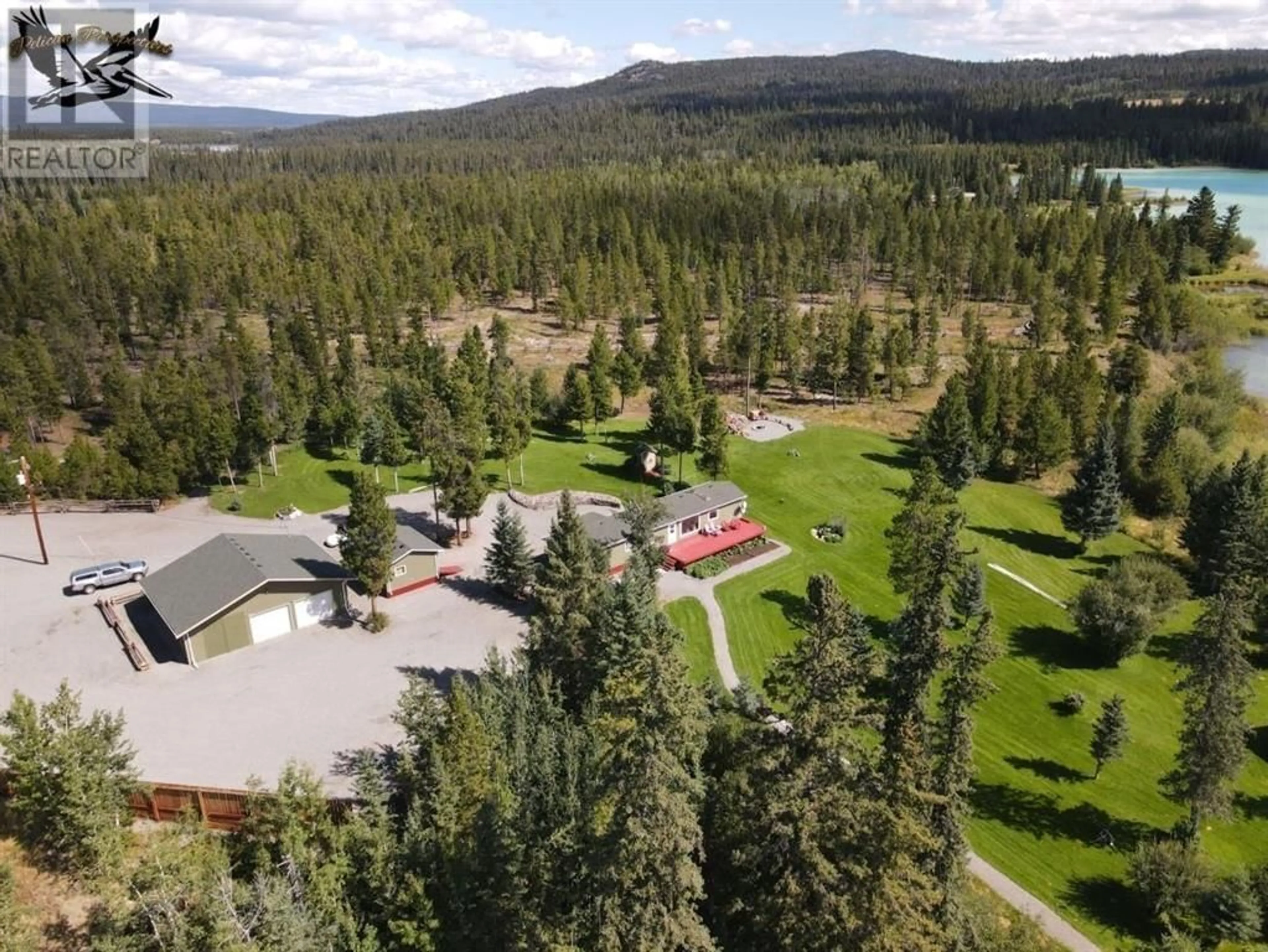 A pic from outside/outdoor area/front of a property/back of a property/a pic from drone, unknown for 4511 PYPER LAKE ROAD, Chilcotin British Columbia V0L1H0