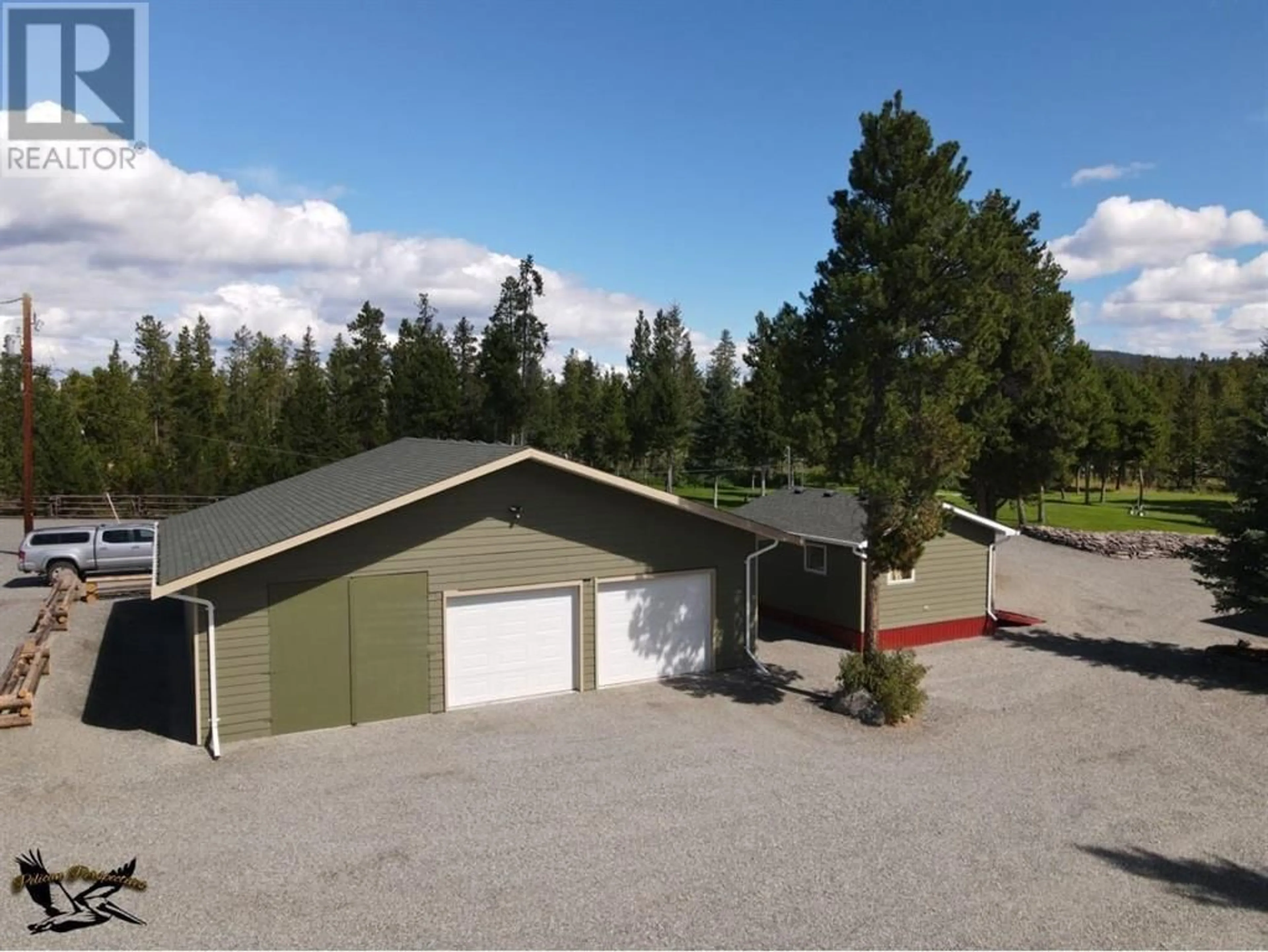 A pic from outside/outdoor area/front of a property/back of a property/a pic from drone, unknown for 4511 PYPER LAKE ROAD, Chilcotin British Columbia V0L1H0