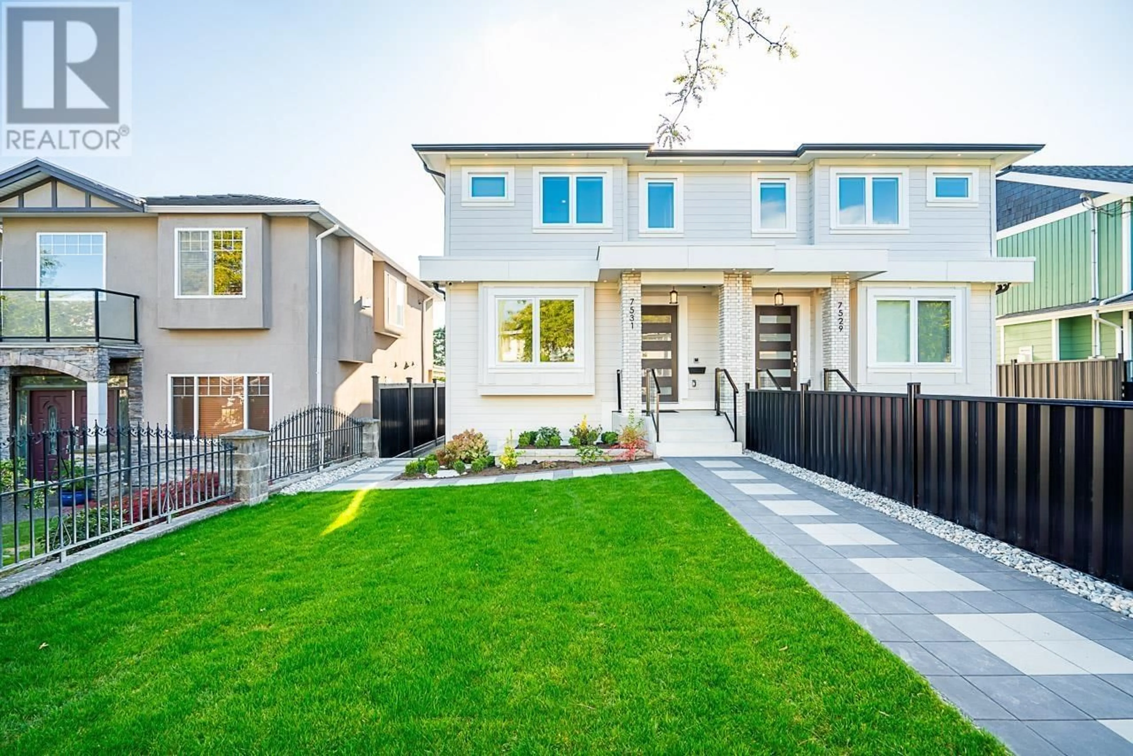 Home with vinyl exterior material, street for 7531 MARY AVENUE, Burnaby British Columbia V3N3G4