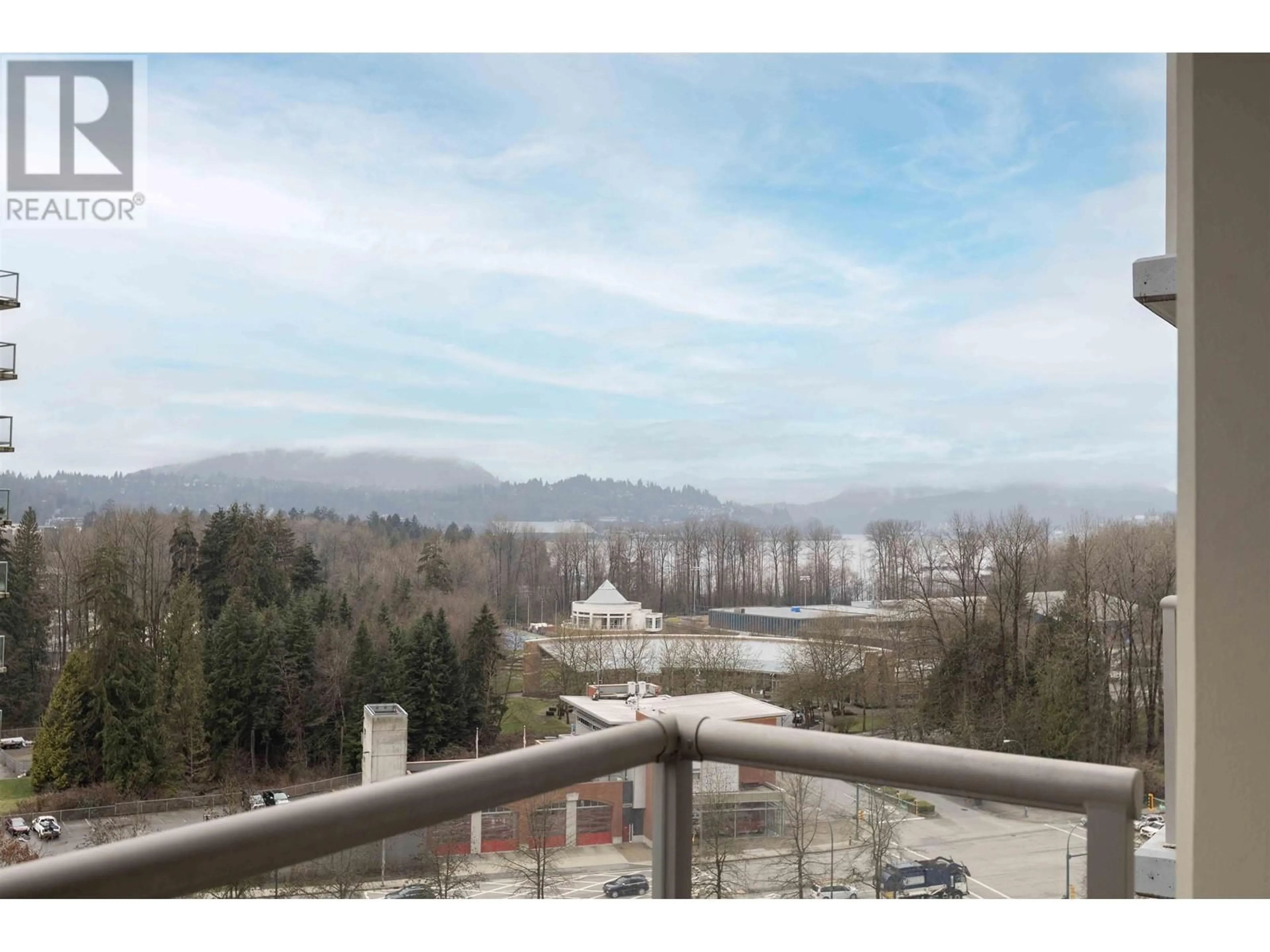 Balcony in the apartment, mountain view for 1103 235 GUILDFORD WAY, Port Moody British Columbia V3H5L8