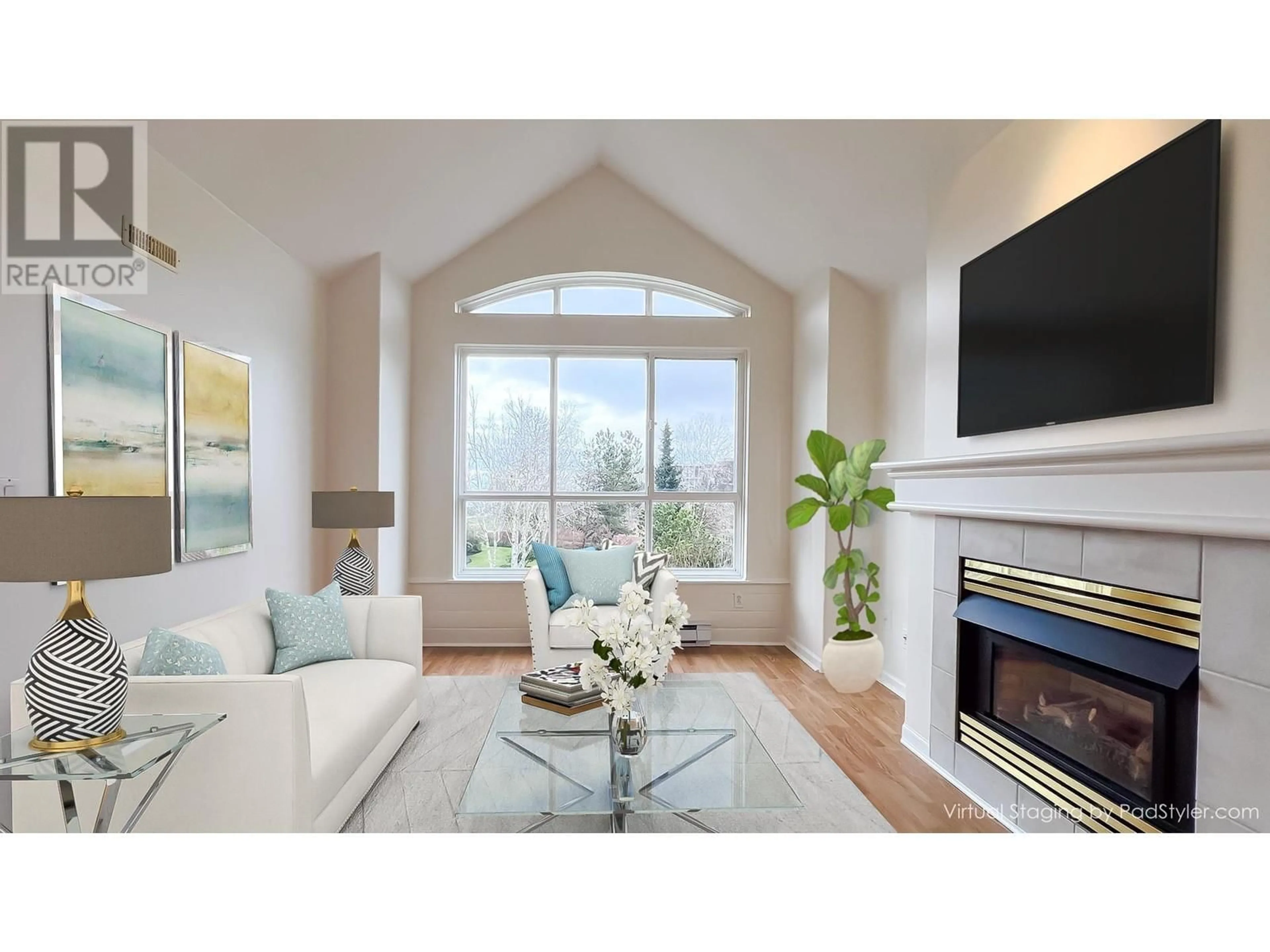 Living room with furniture, wood/laminate floor for 327 - 12633 NO. 2 ROAD, Richmond British Columbia V7E6N5