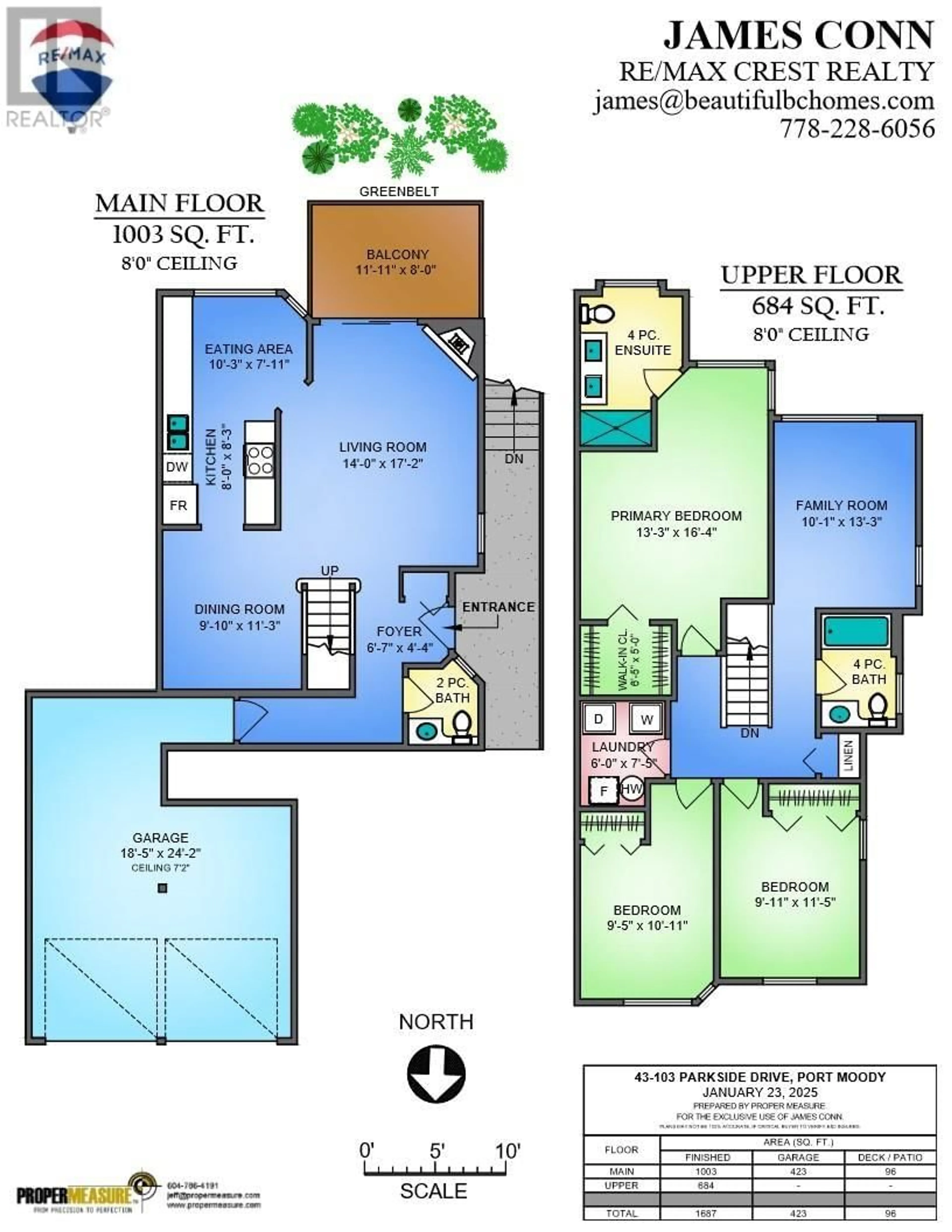 Floor plan for 43 - 103 PARKSIDE DRIVE, Port Moody British Columbia V3H4Y8