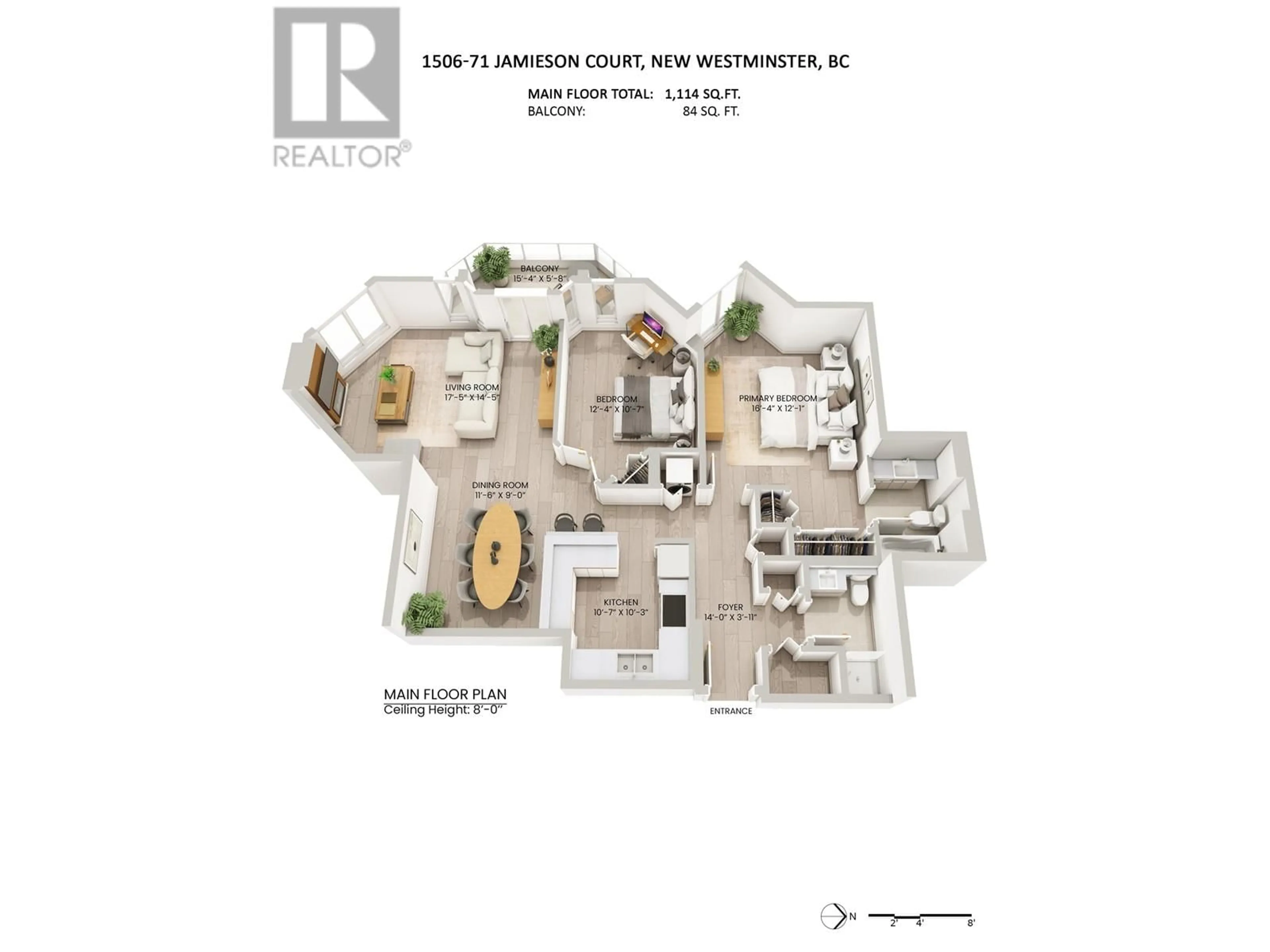 Floor plan for 1506 - 71 JAMIESON COURT, New Westminster British Columbia V3L5R4
