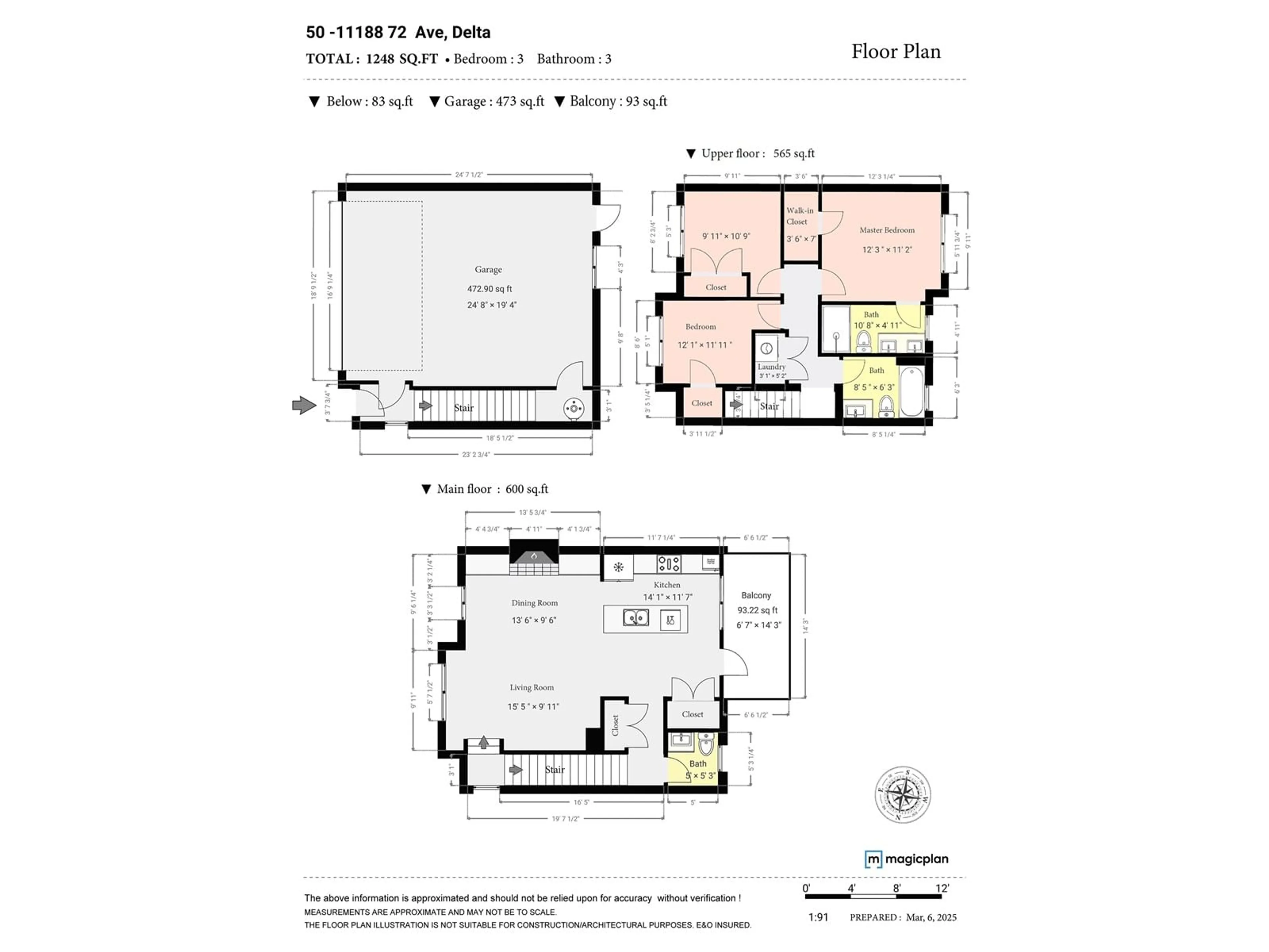 Floor plan for 50 - 11188 72, Delta British Columbia V4E0A5