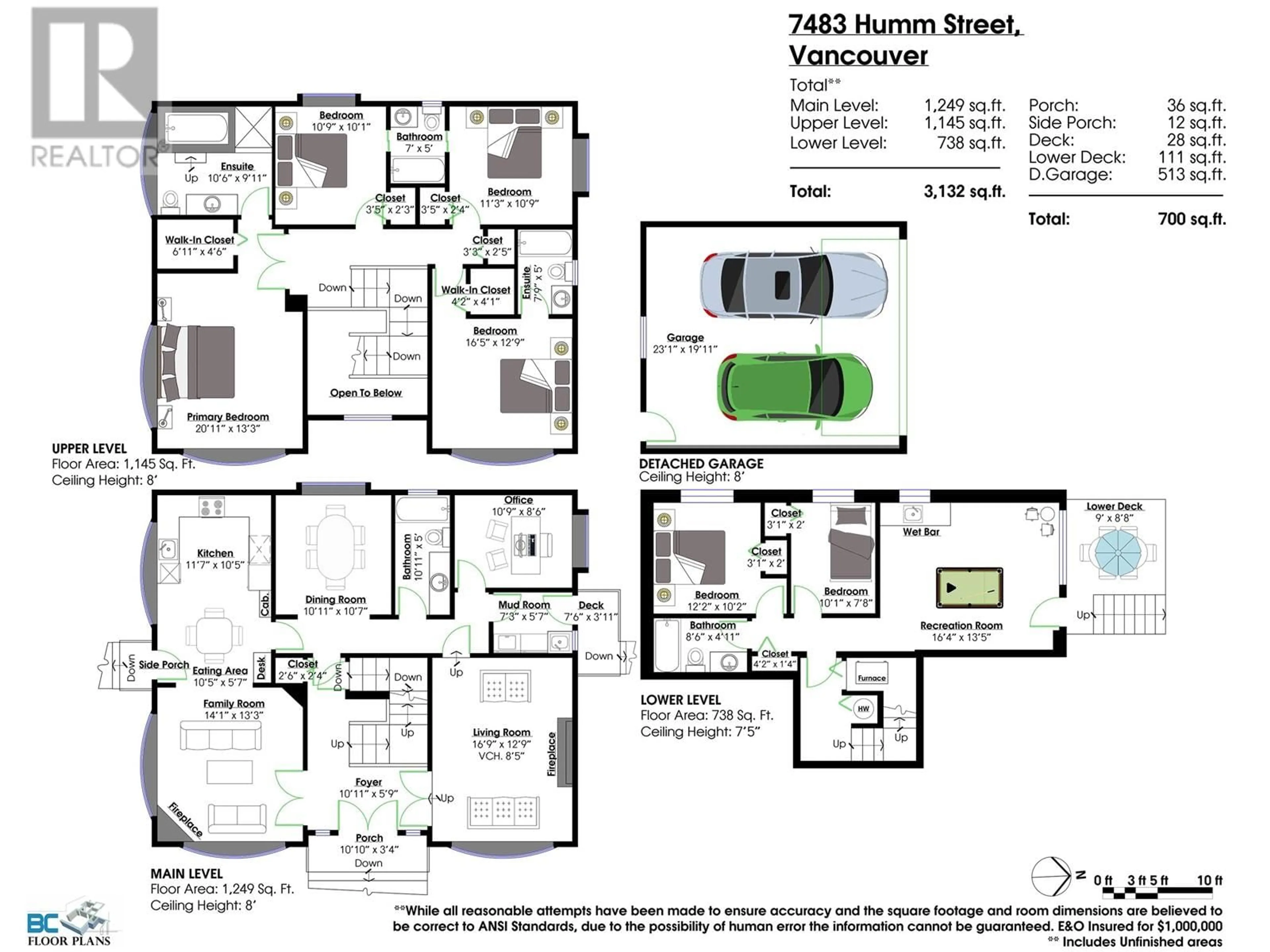 Floor plan for 7483 HUMM STREET, Vancouver British Columbia V5P4B7