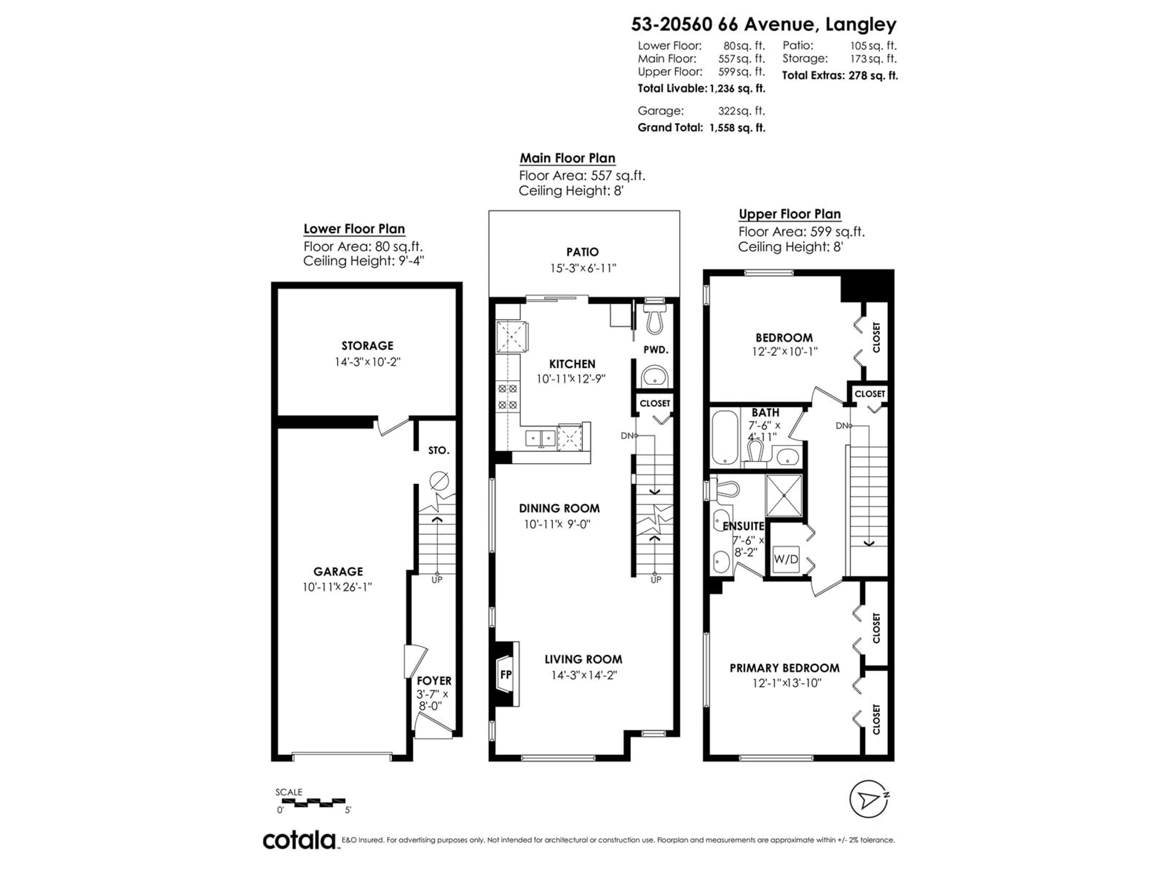 Floor plan for 53 20560 66 AVENUE, Langley British Columbia V2Y2Y8