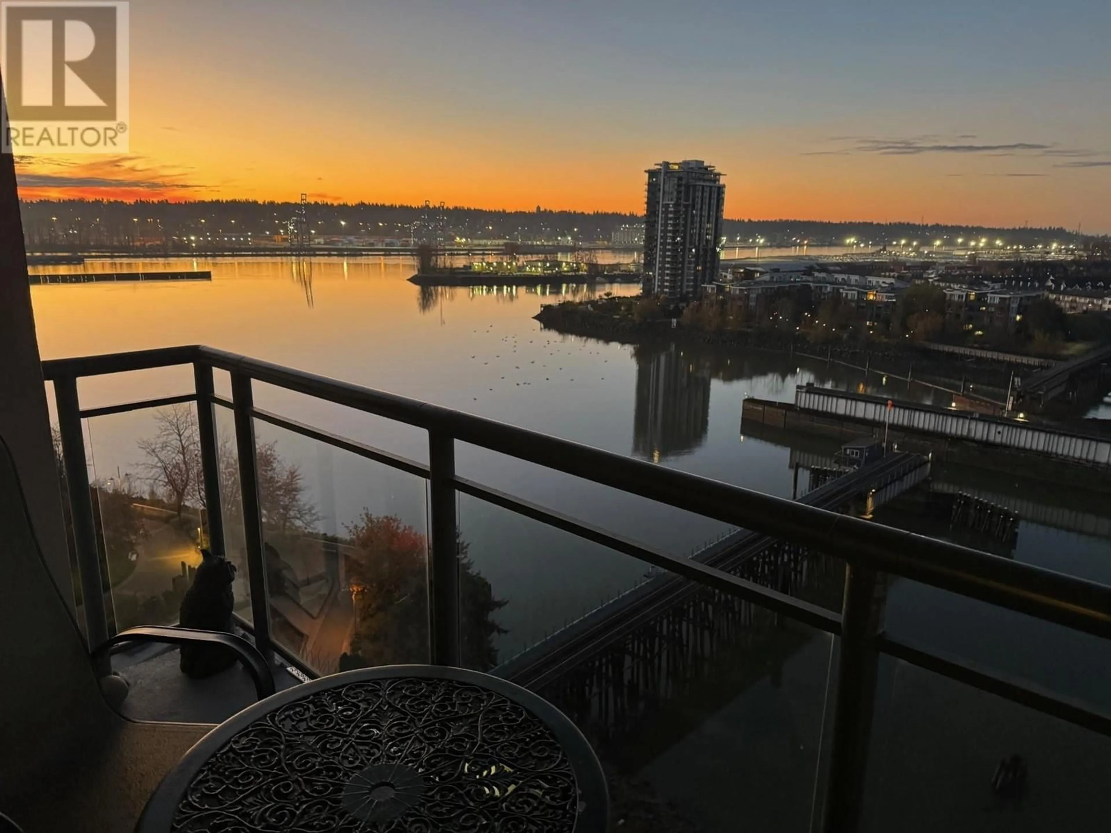 Balcony in the apartment, water/lake/river/ocean view for 1403 8 LAGUNA COURT, New Westminster British Columbia V3M6M6