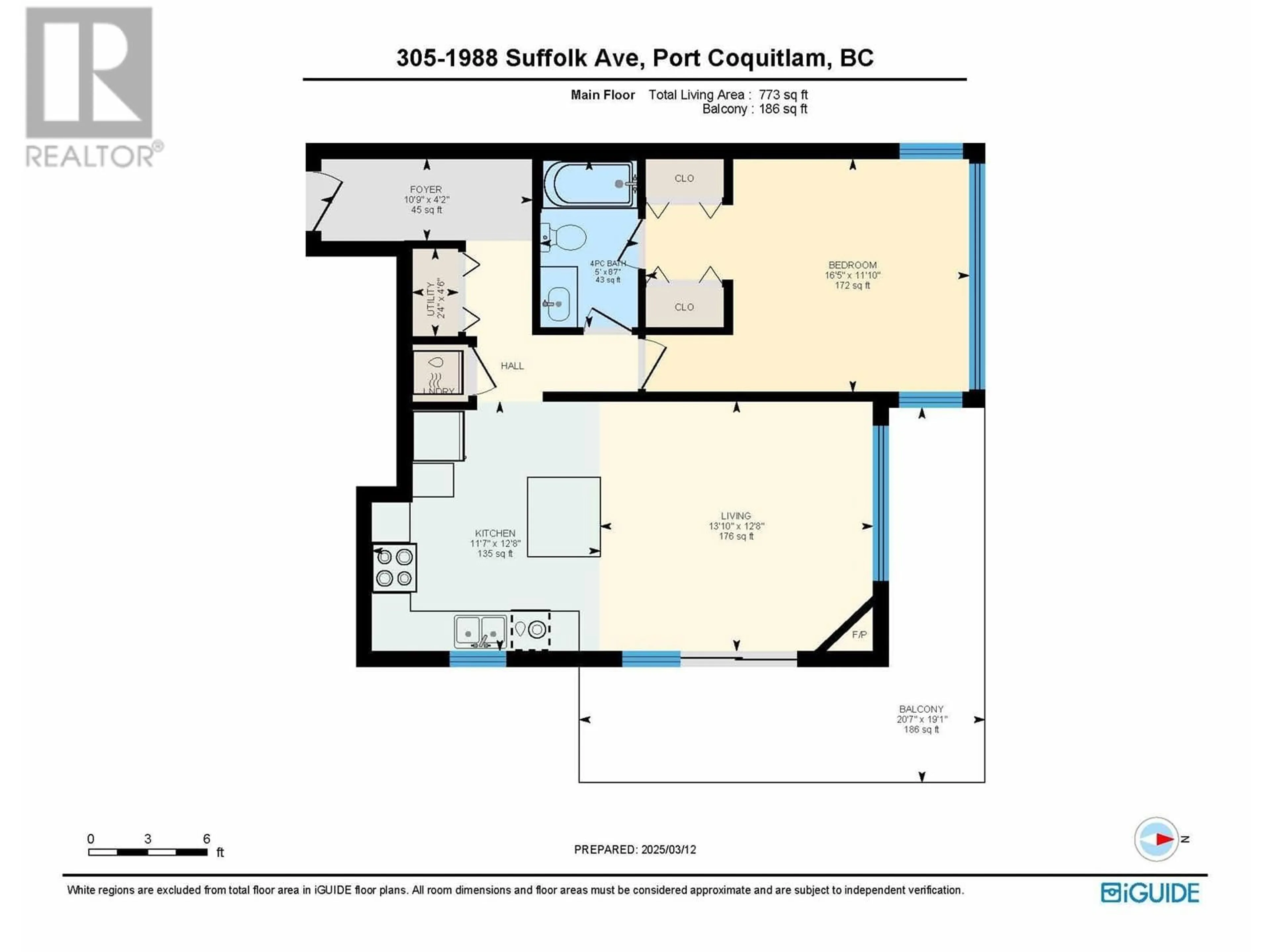 Floor plan for 305 - 1988 SUFFOLK AVENUE, Port Coquitlam British Columbia V3B1H2