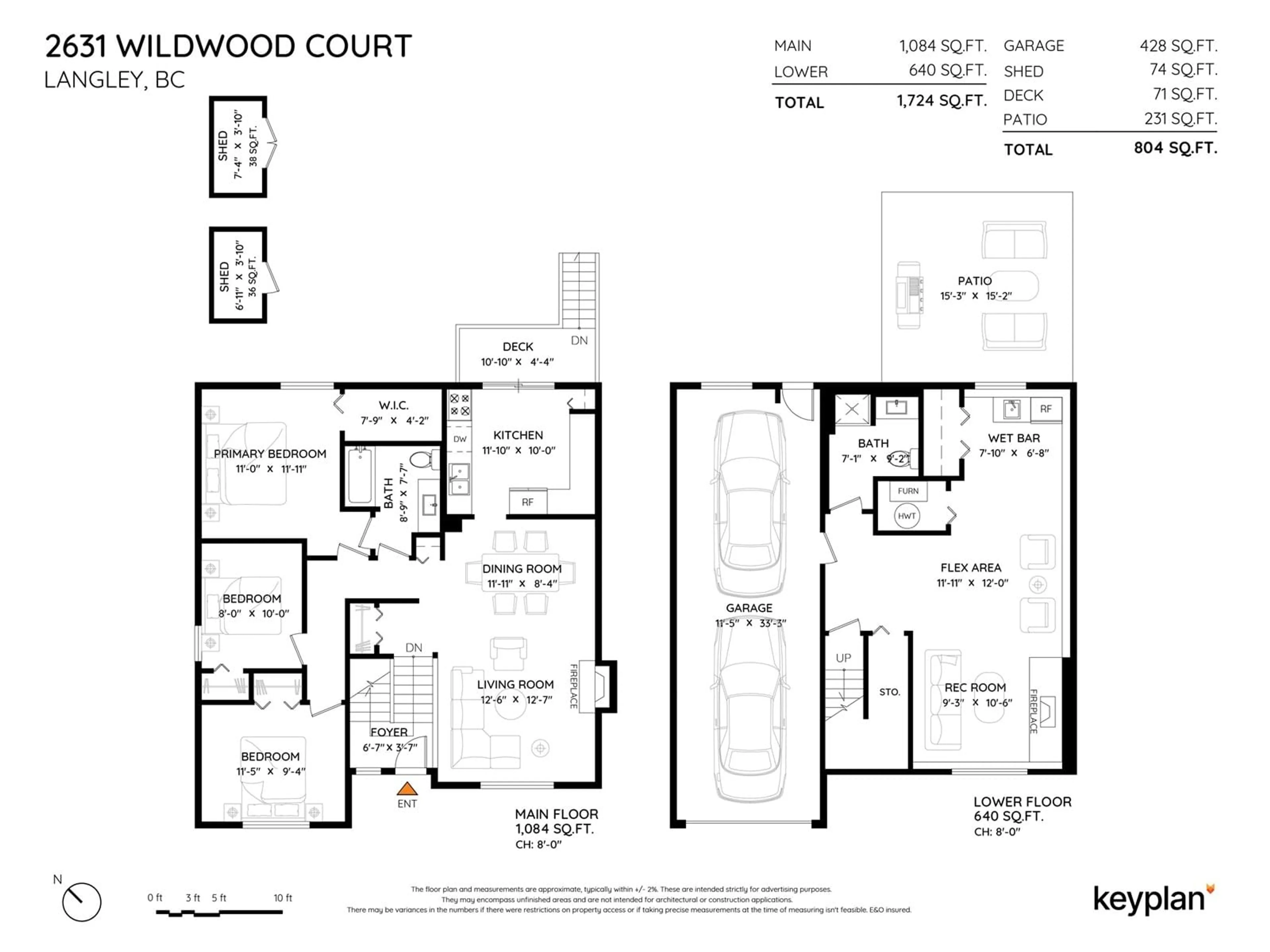 Floor plan for 2631 WILDWOOD COURT, Langley British Columbia V2Y1E8