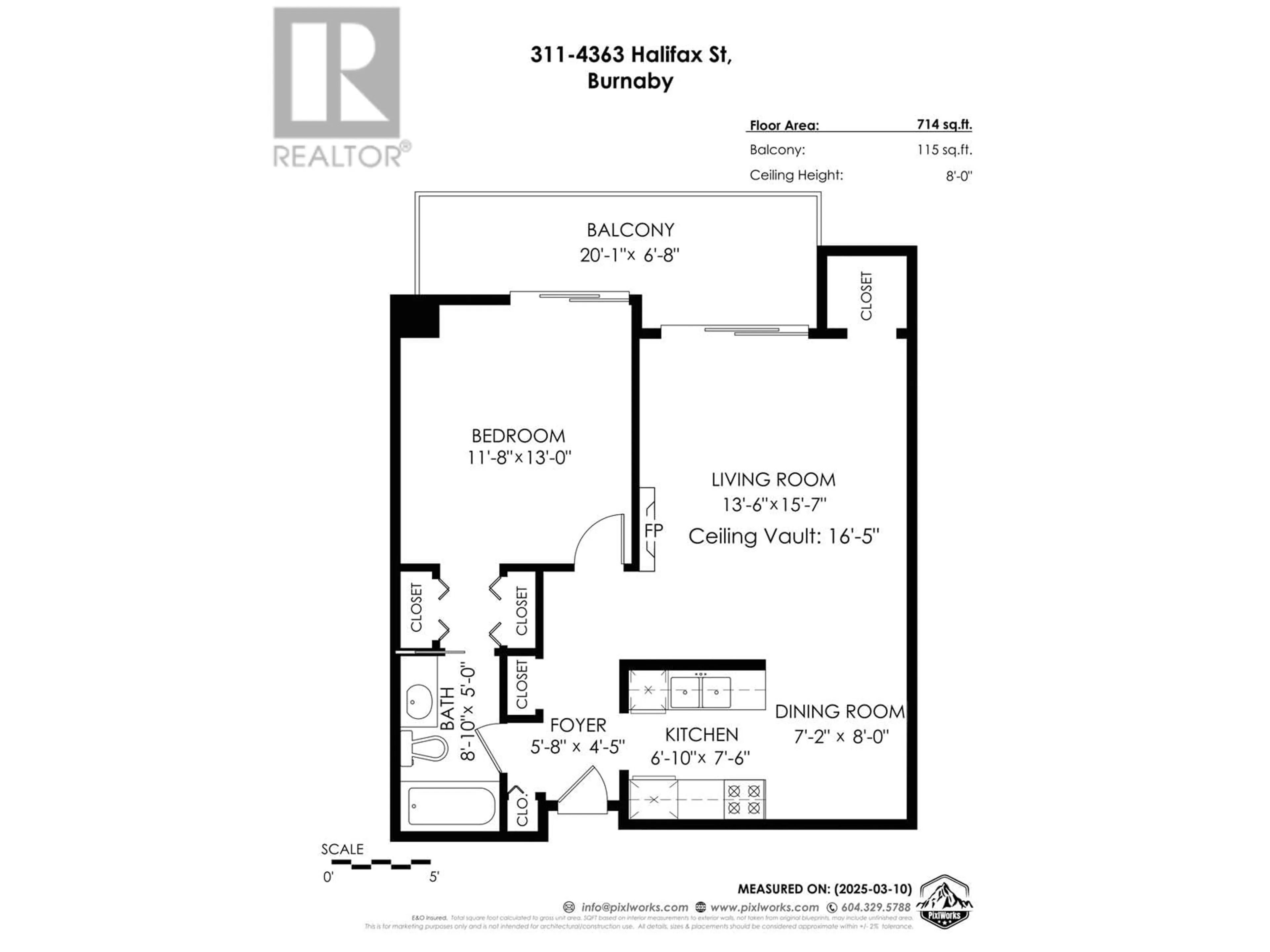 Floor plan for 311 4363 HALIFAX STREET, Burnaby British Columbia V5C5Z3