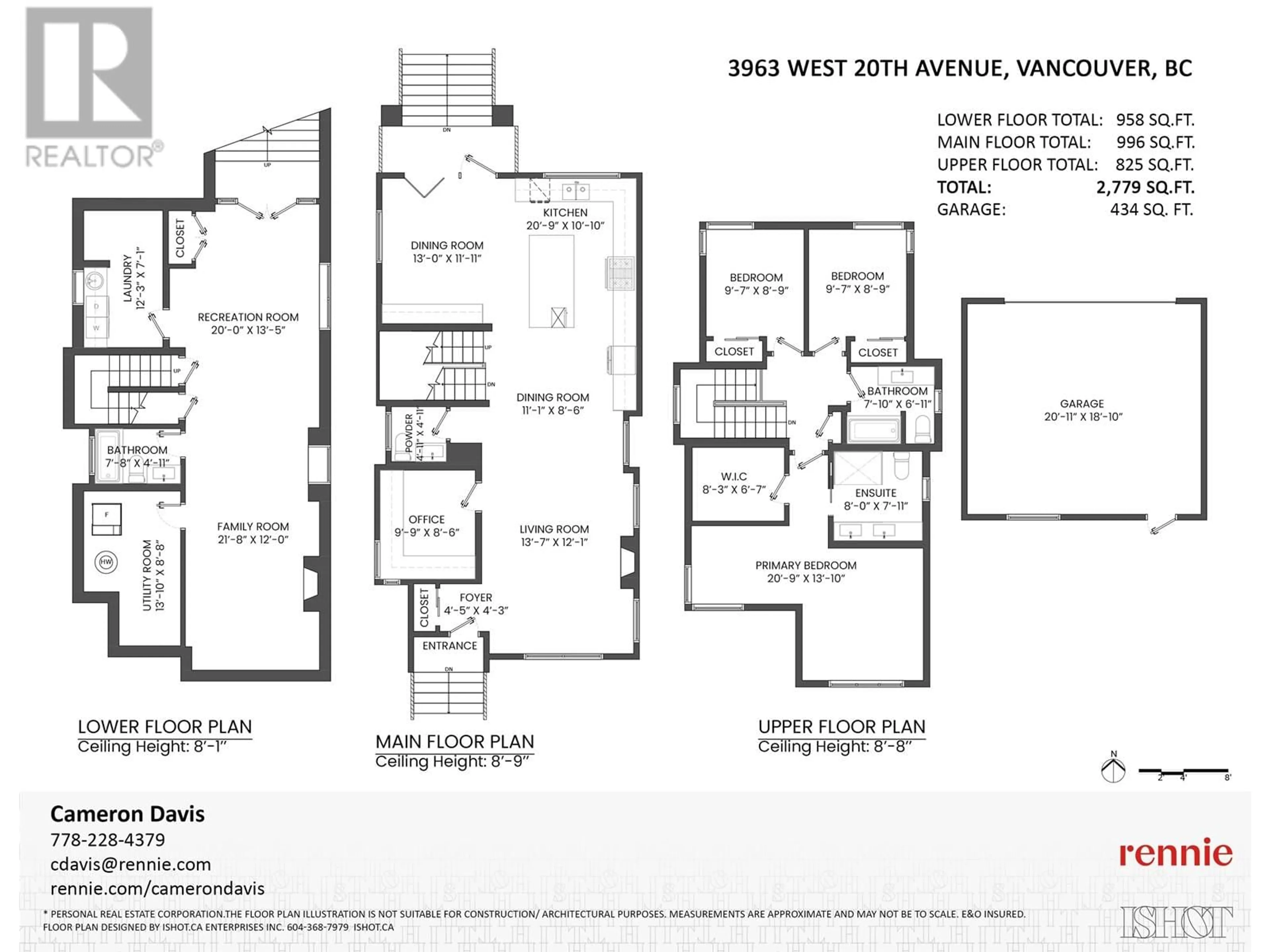 Floor plan for 3963 W 20TH AVENUE, Vancouver British Columbia V6S1G3