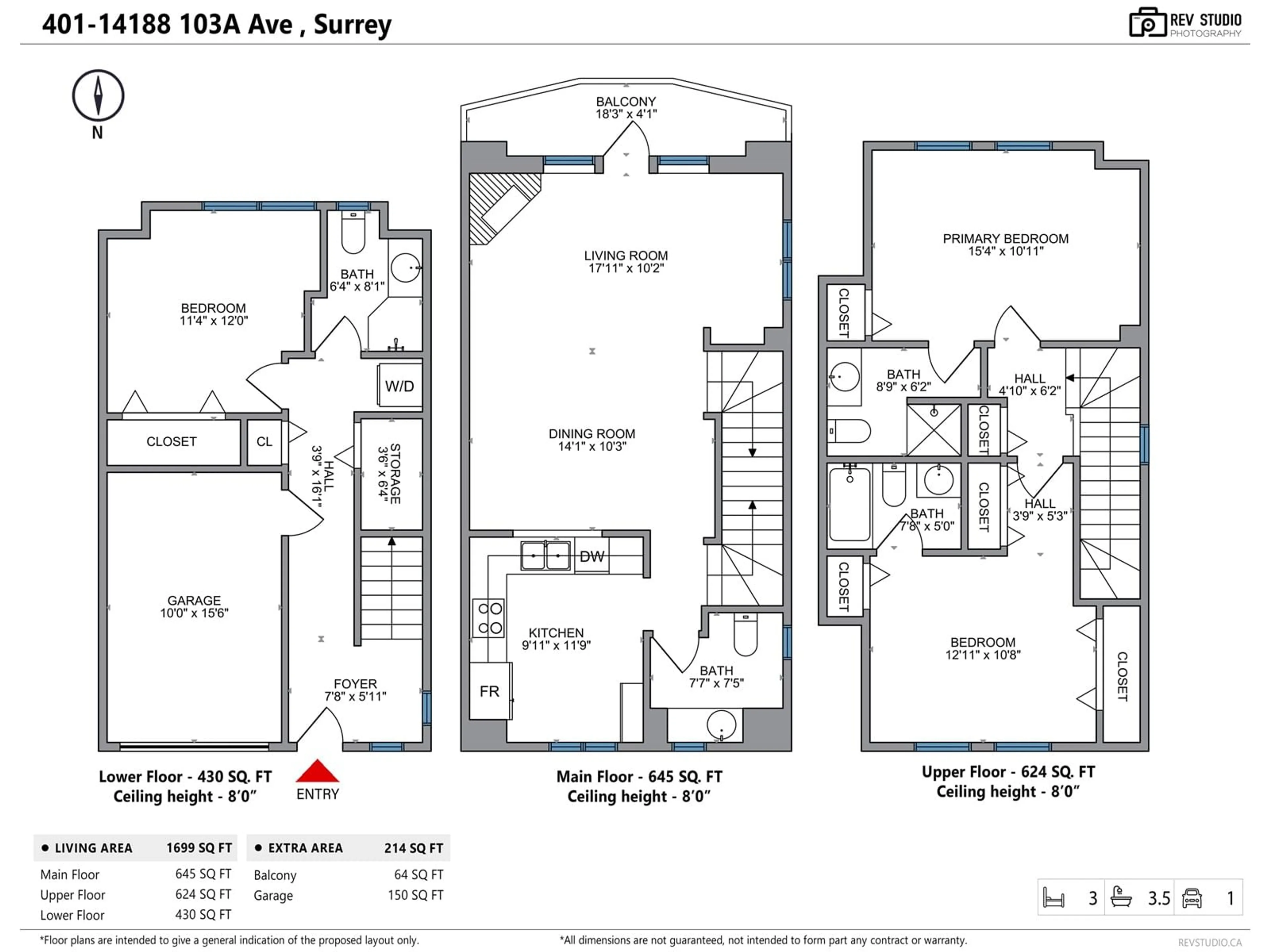 Floor plan for 401 14188 103A AVENUE, Surrey British Columbia V3T5S6