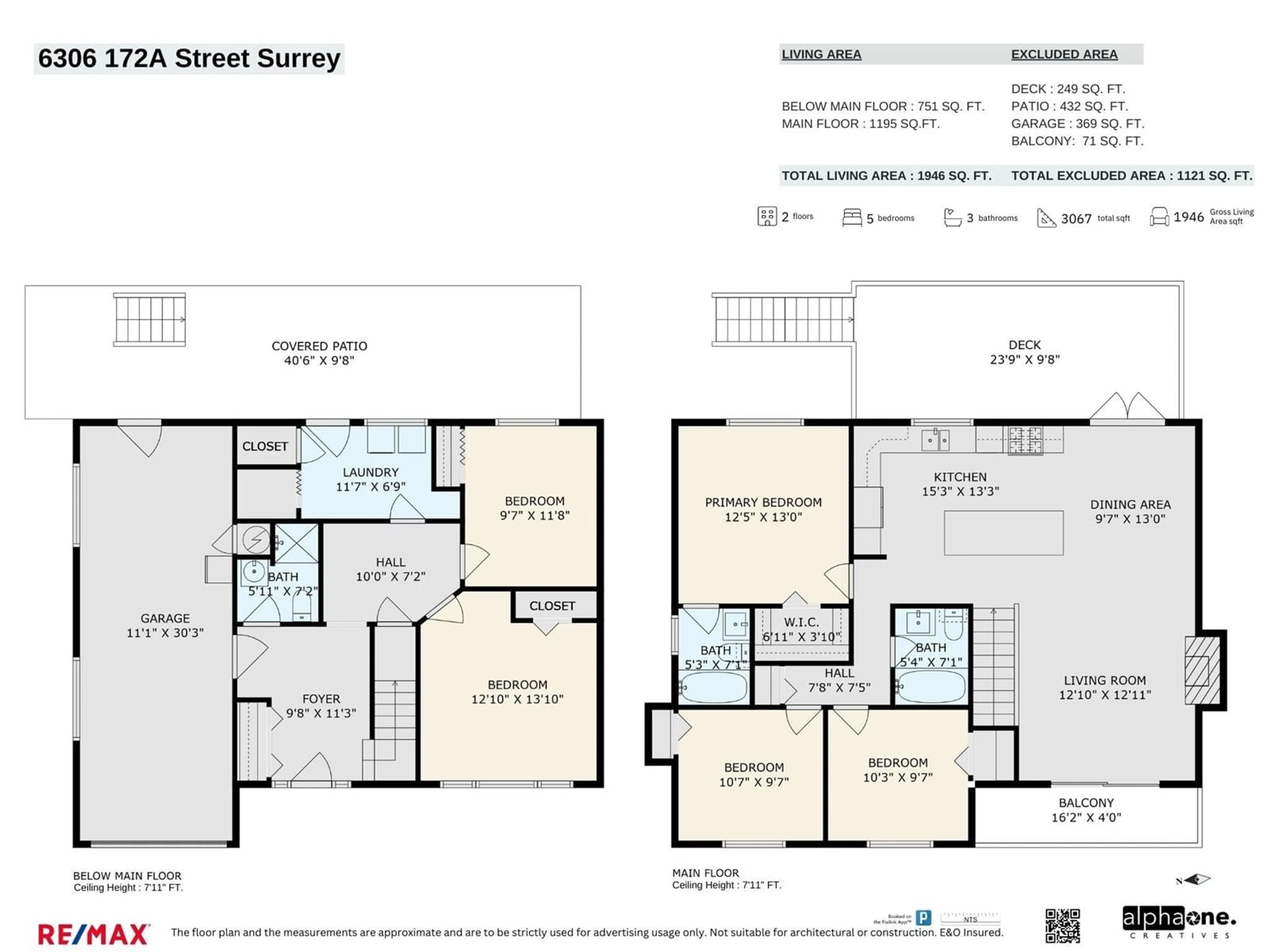 Floor plan for 6306 172A STREET, Surrey British Columbia V3S6V4