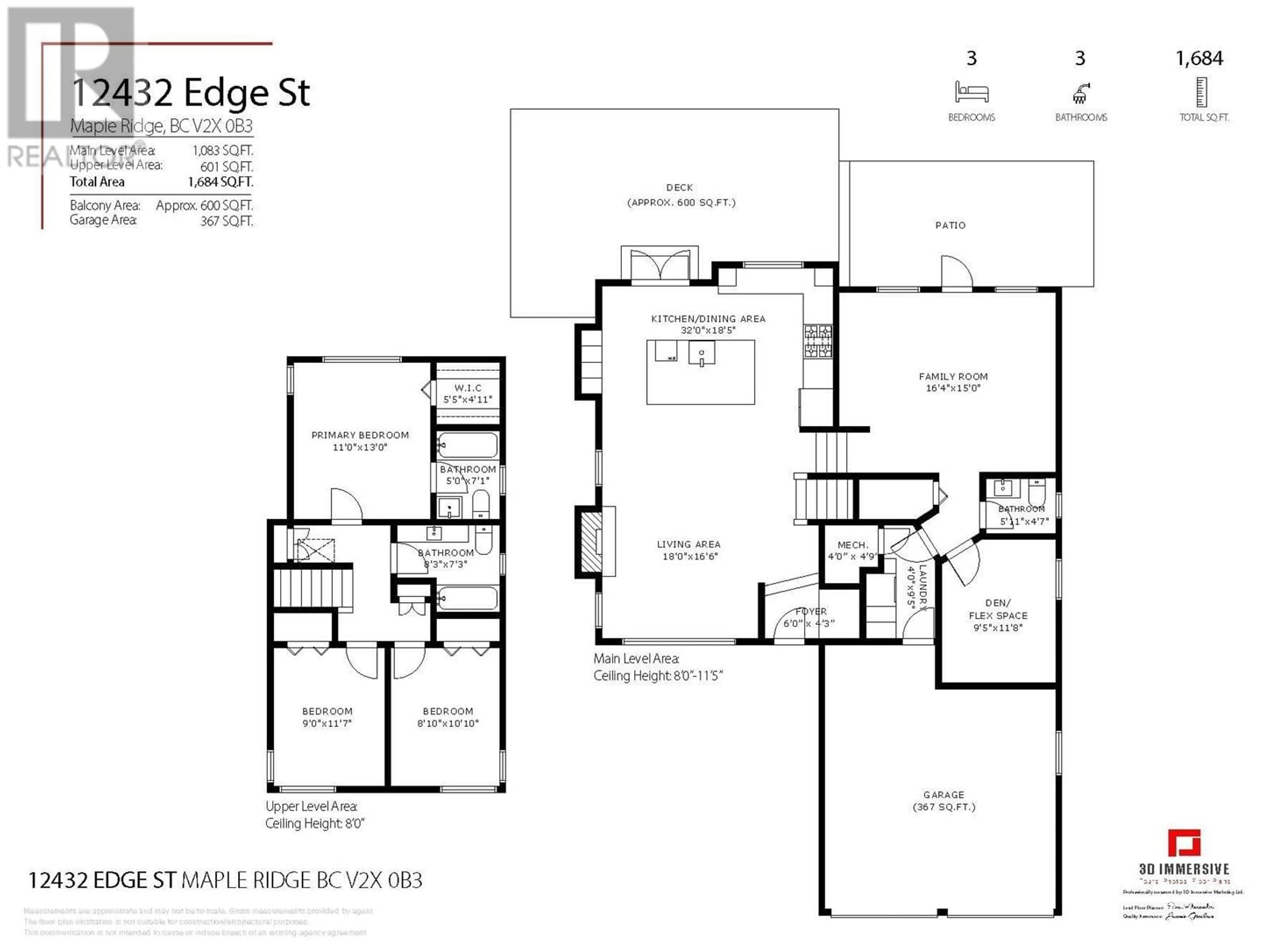 Floor plan for 12432 EDGE STREET, Maple Ridge British Columbia V2X0B3