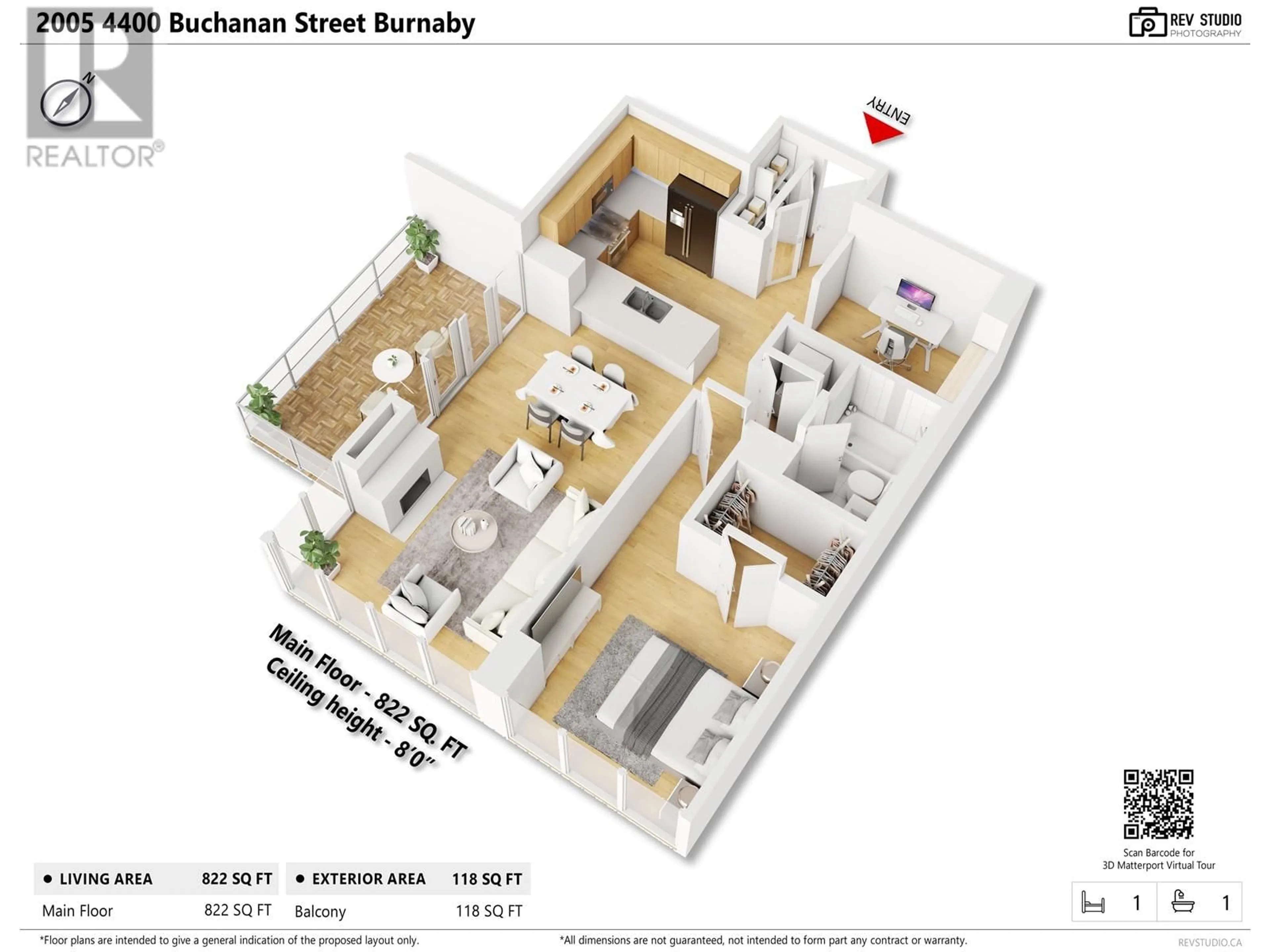 Floor plan for 2005 - 4400 BUCHANAN STREET, Burnaby British Columbia V5C0E3