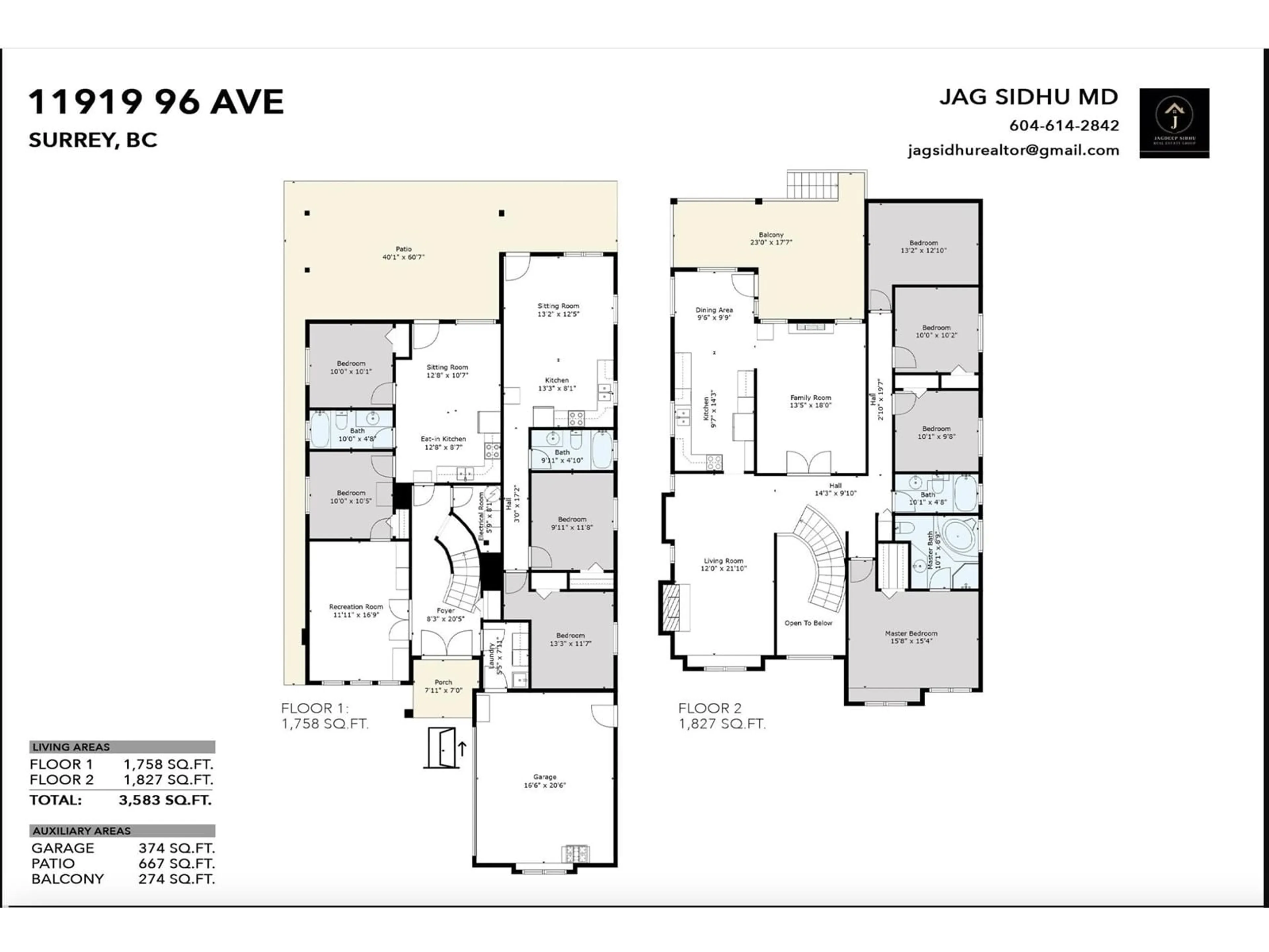 Floor plan for 11919 96, Surrey British Columbia V3V1W1