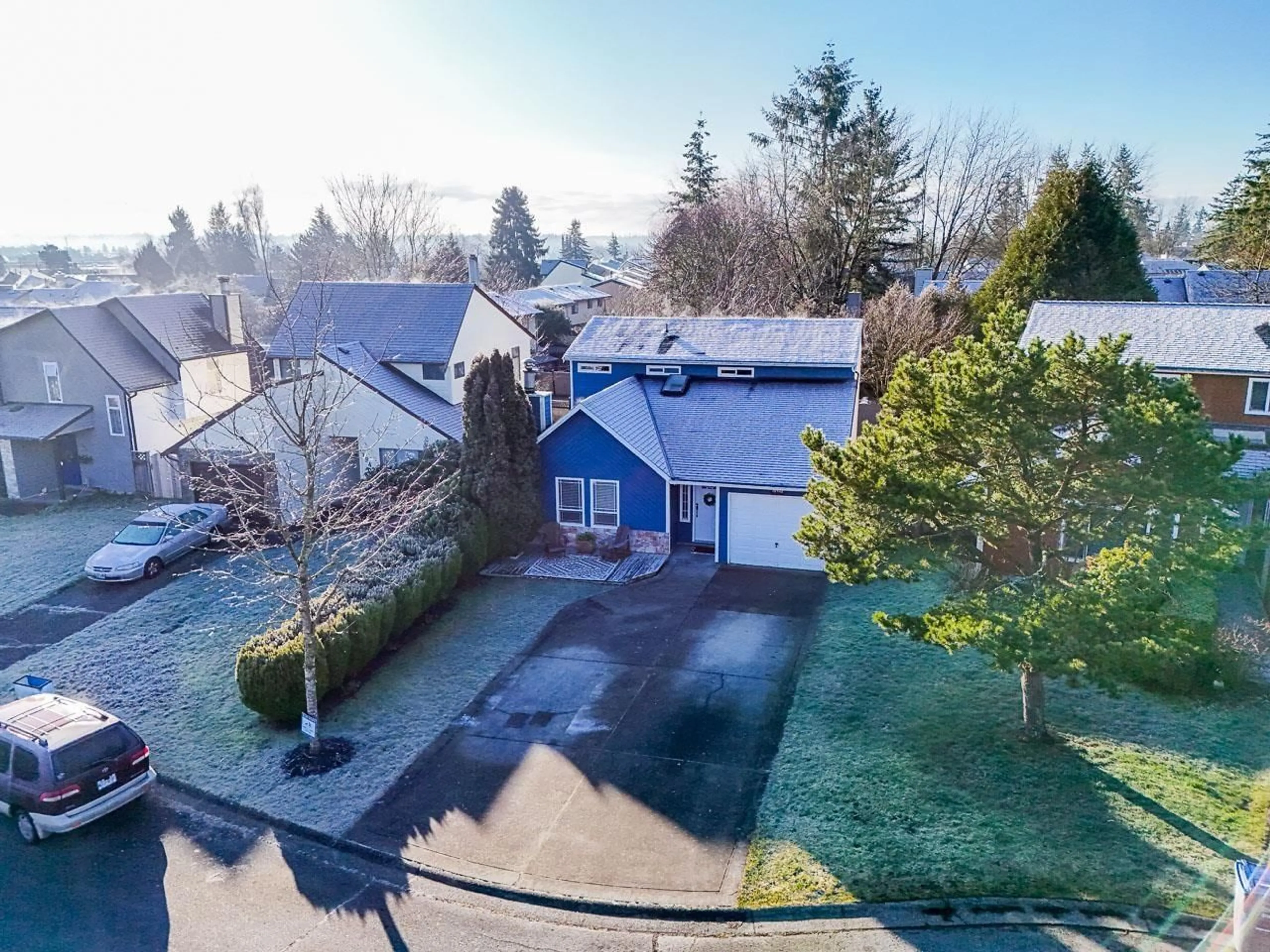 A pic from outside/outdoor area/front of a property/back of a property/a pic from drone, street for 19422 61 AVENUE, Surrey British Columbia V3S7L3