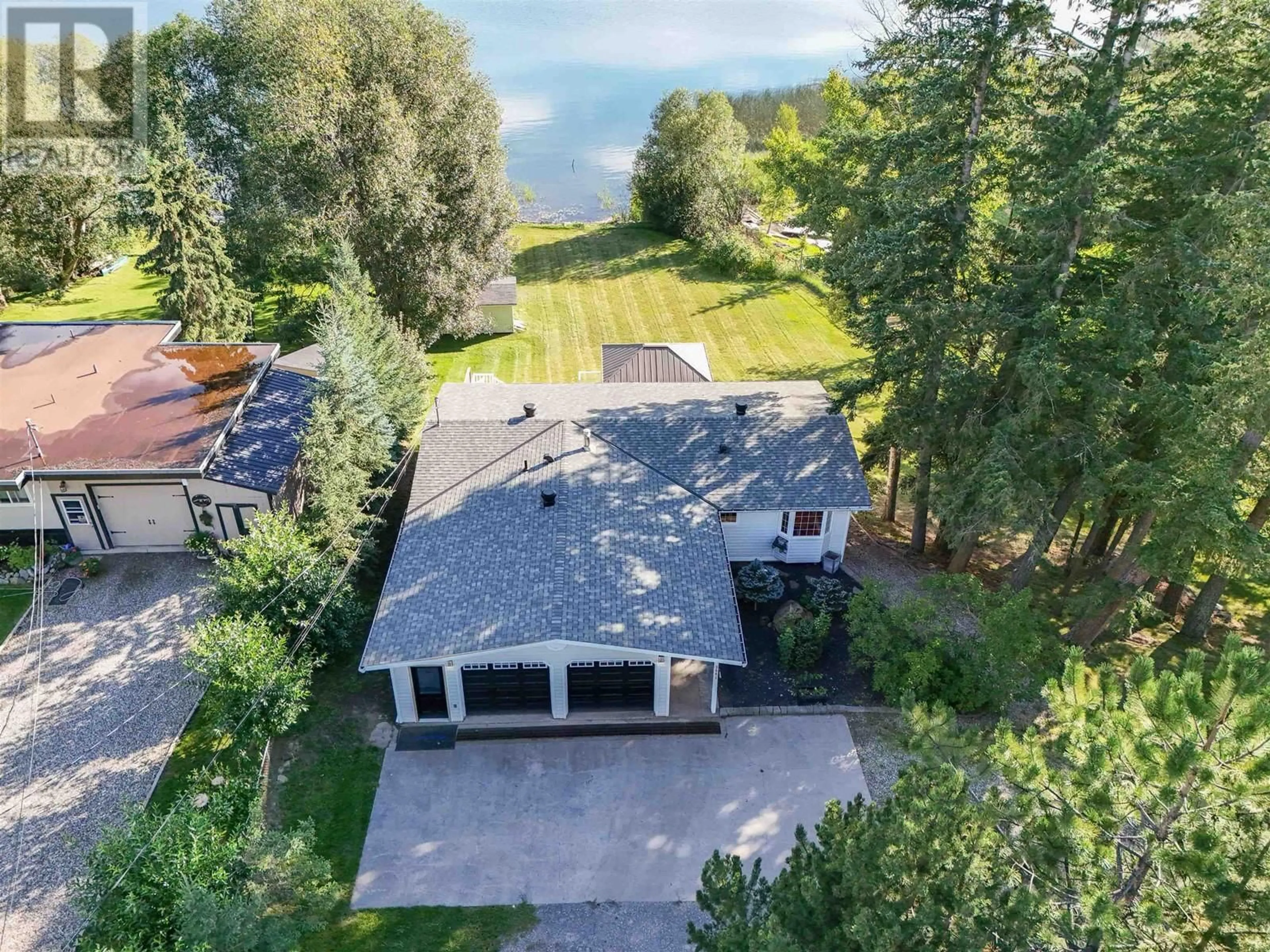 A pic from outside/outdoor area/front of a property/back of a property/a pic from drone, water/lake/river/ocean view for 3661 QUESNEL-HYDRAULIC ROAD, Quesnel British Columbia V2J6G4