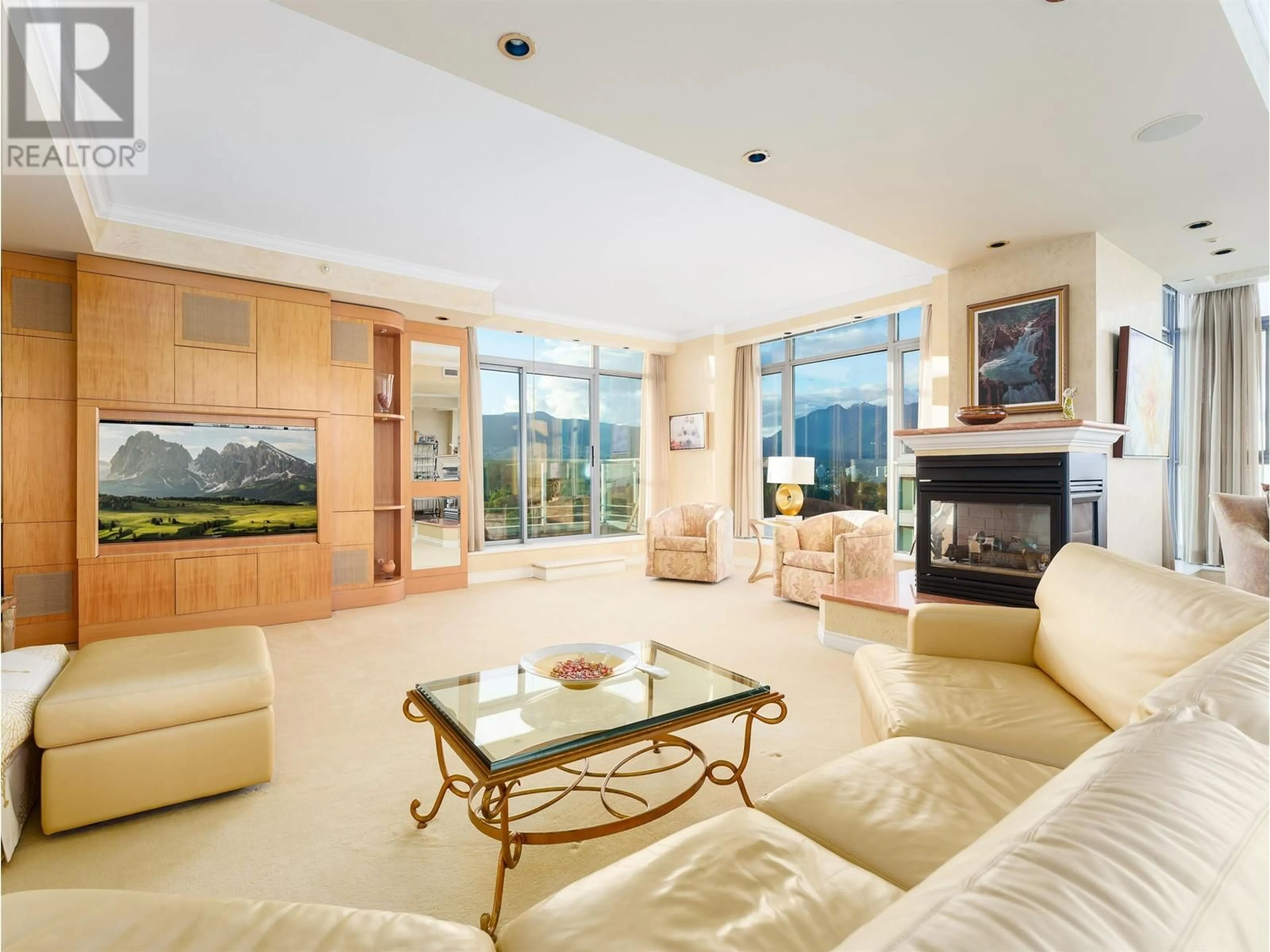 Living room with furniture, ceramic/tile floor for PH3 1790 BAYSHORE DRIVE, Vancouver British Columbia V6G3G5