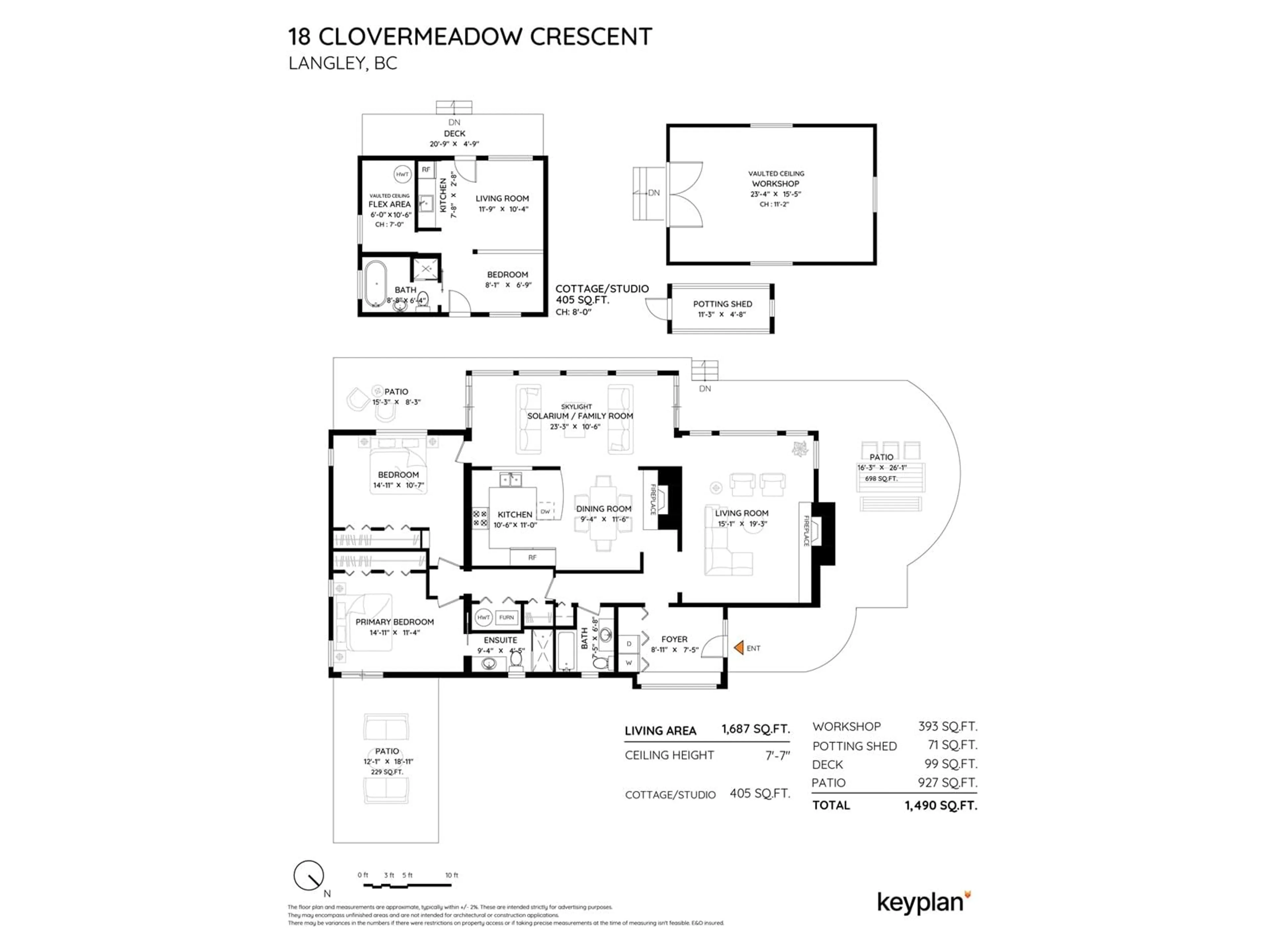 Floor plan for 18 CLOVERMEADOW CRESCENT, Langley British Columbia V2Z2R1