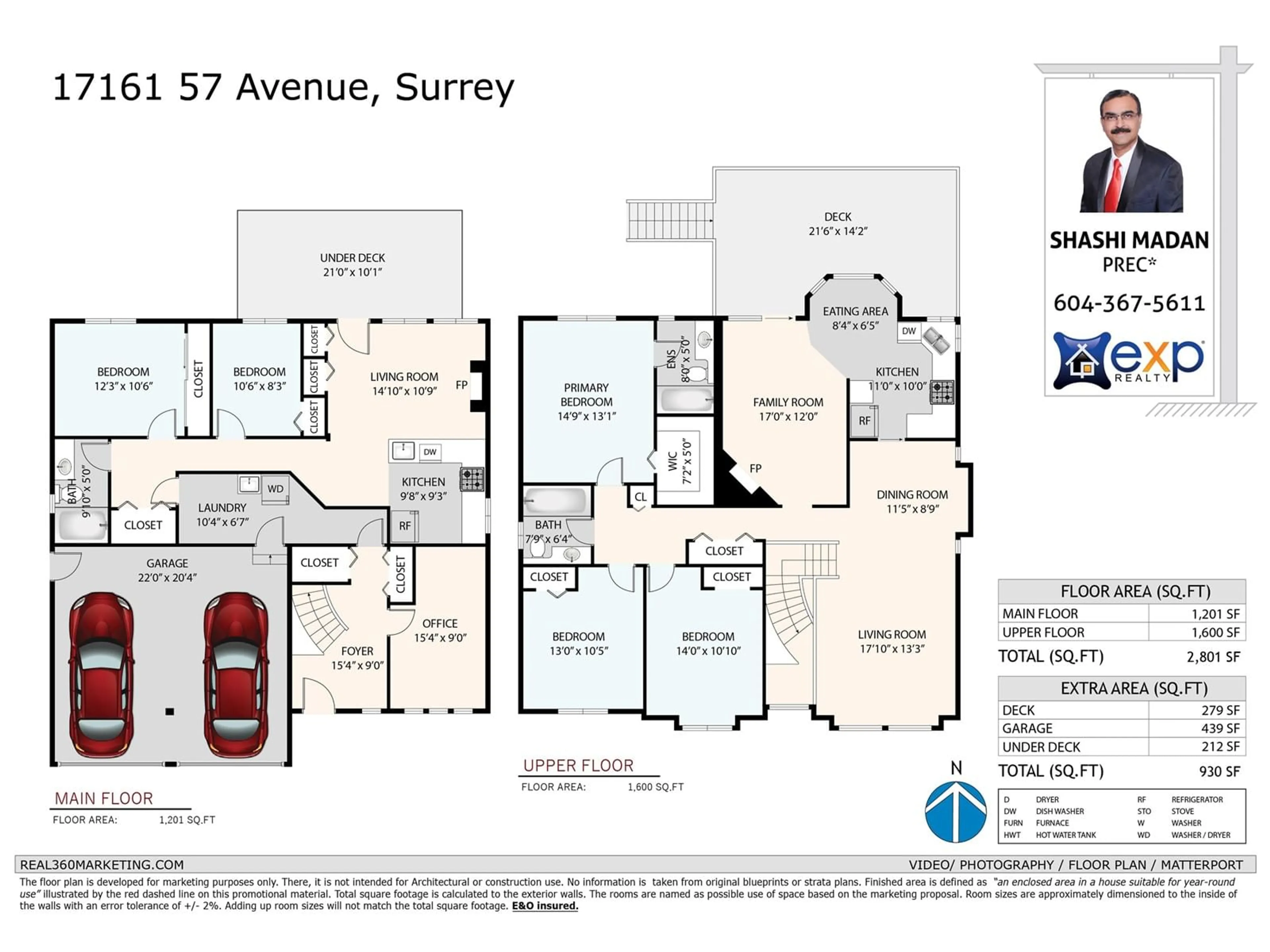 Floor plan for 17161 57, Surrey British Columbia V3W2V7
