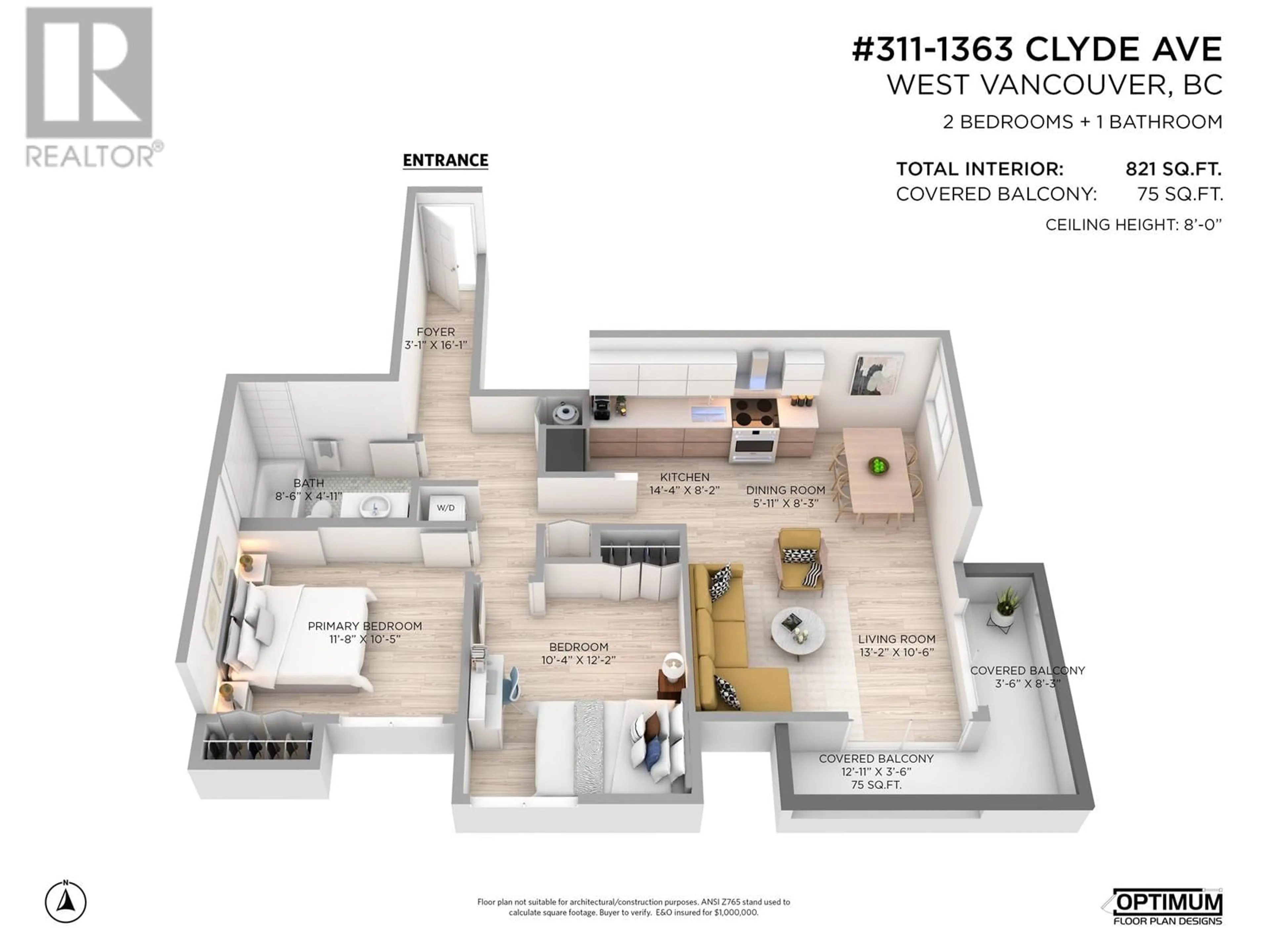 Floor plan for 311 - 1363 CLYDE AVENUE, West Vancouver British Columbia V7T2W9