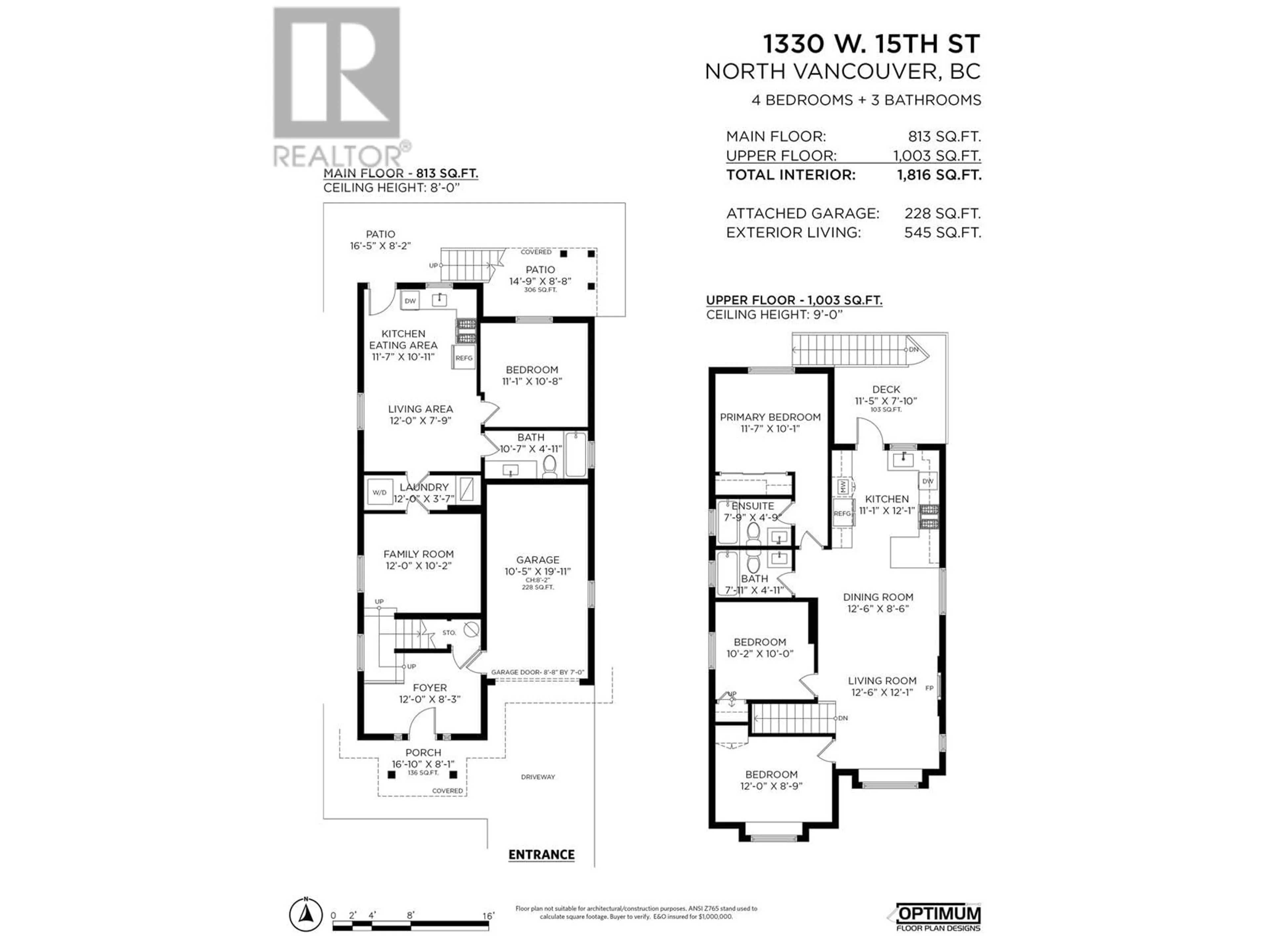 Floor plan for 1330 15TH STREET, North Vancouver British Columbia V7P1N2