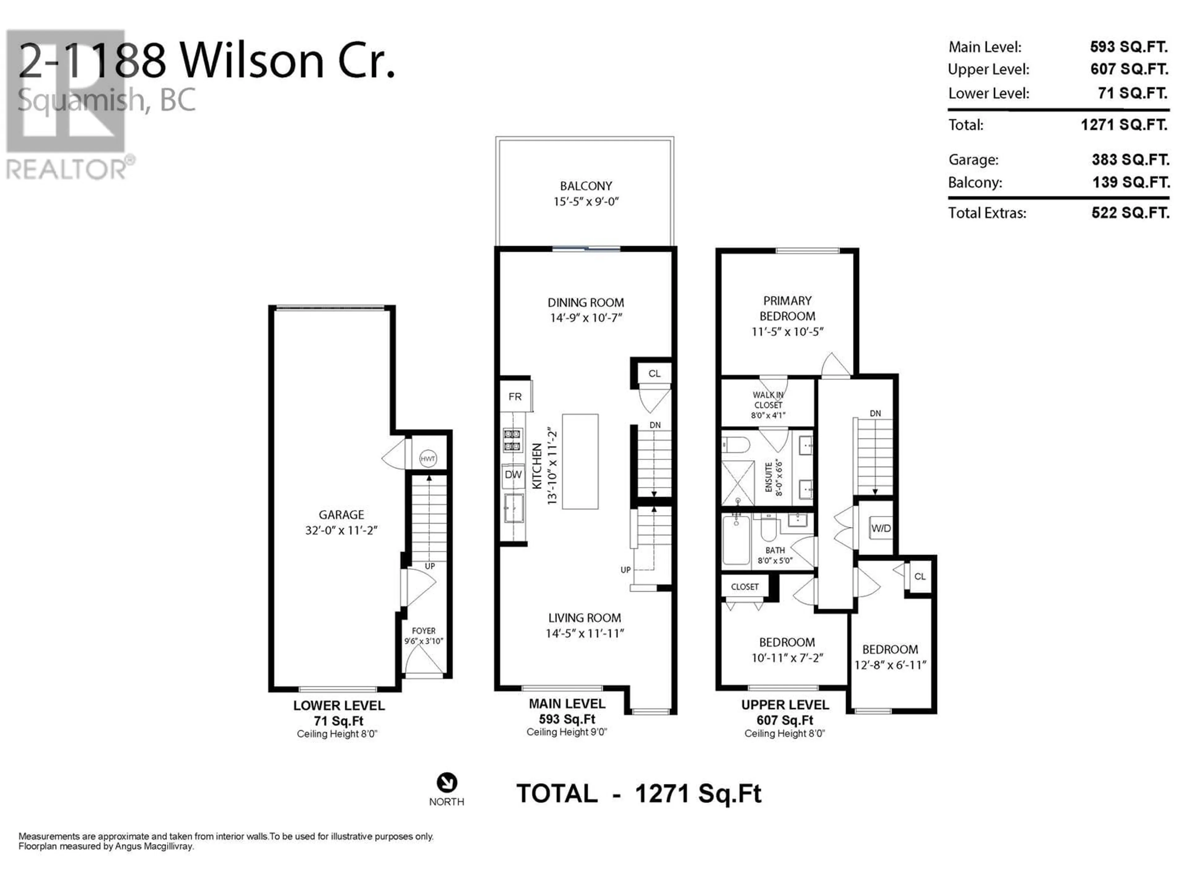 Floor plan for 2 - 1188 WILSON CRESCENT, Squamish British Columbia V8B0A9