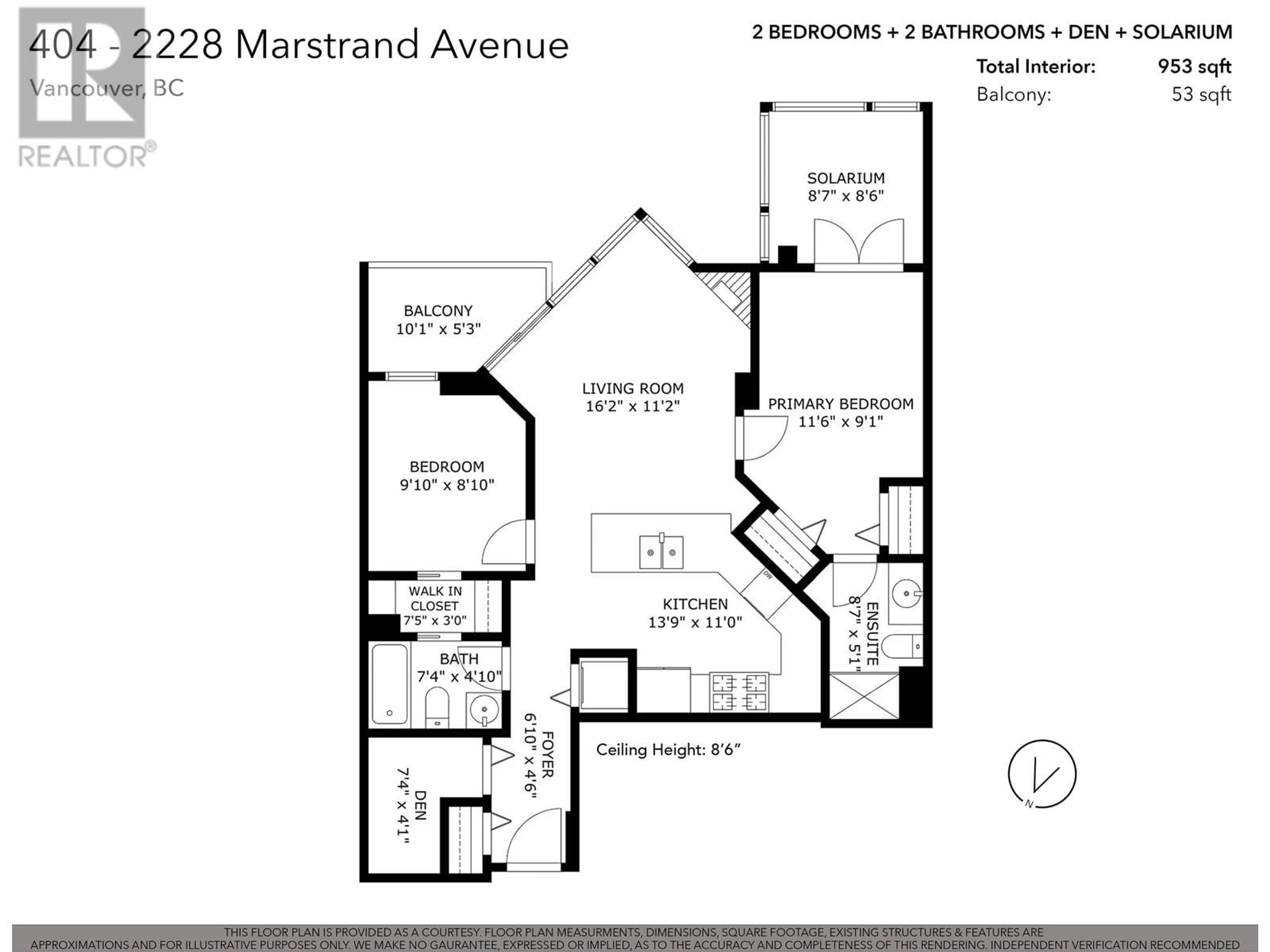 Floor plan for 404 2228 MARSTRAND AVENUE, Vancouver British Columbia V6K4T1