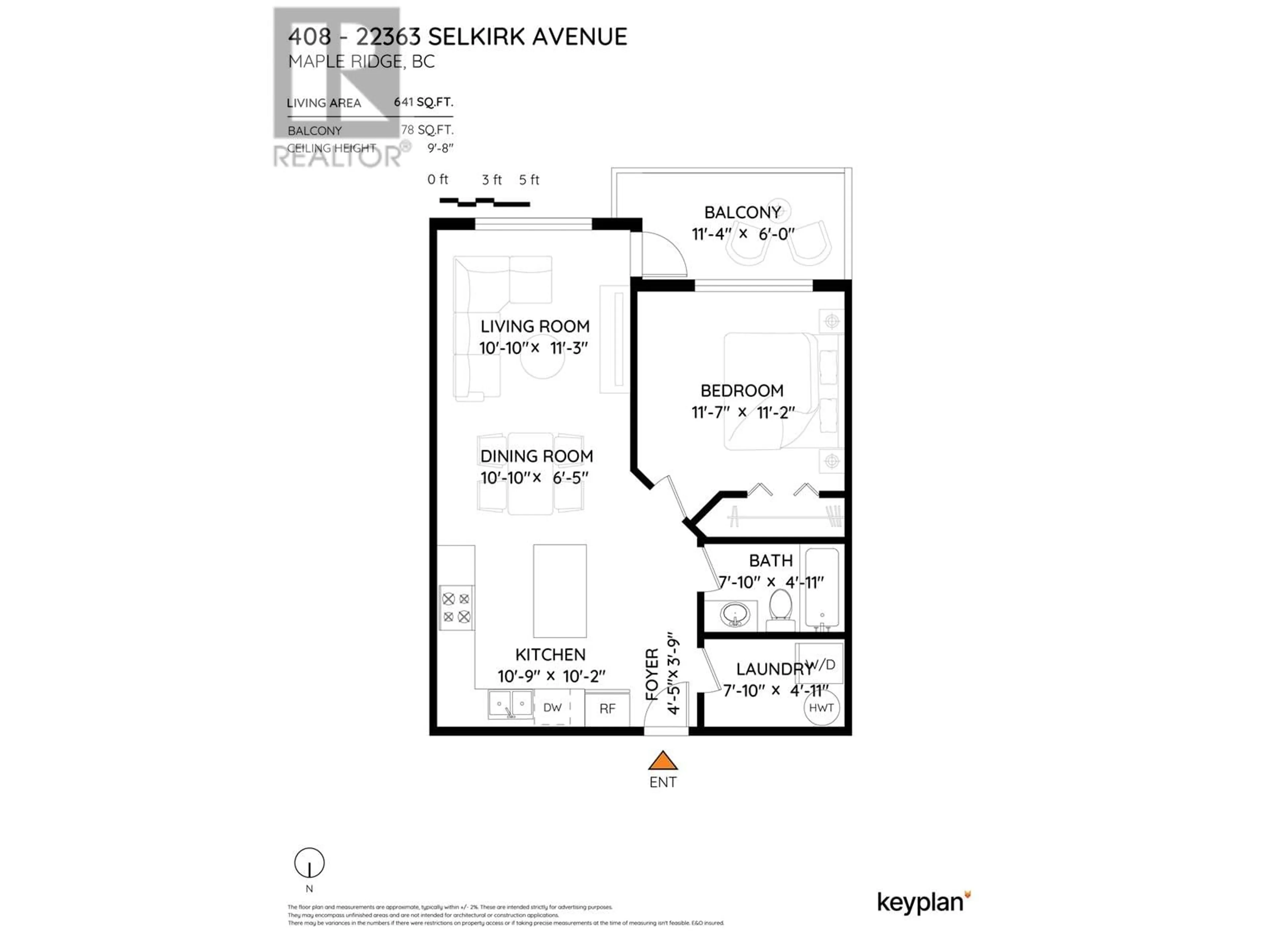 Floor plan for 408 22363 SELKIRK AVENUE, Maple Ridge British Columbia V2X2X6