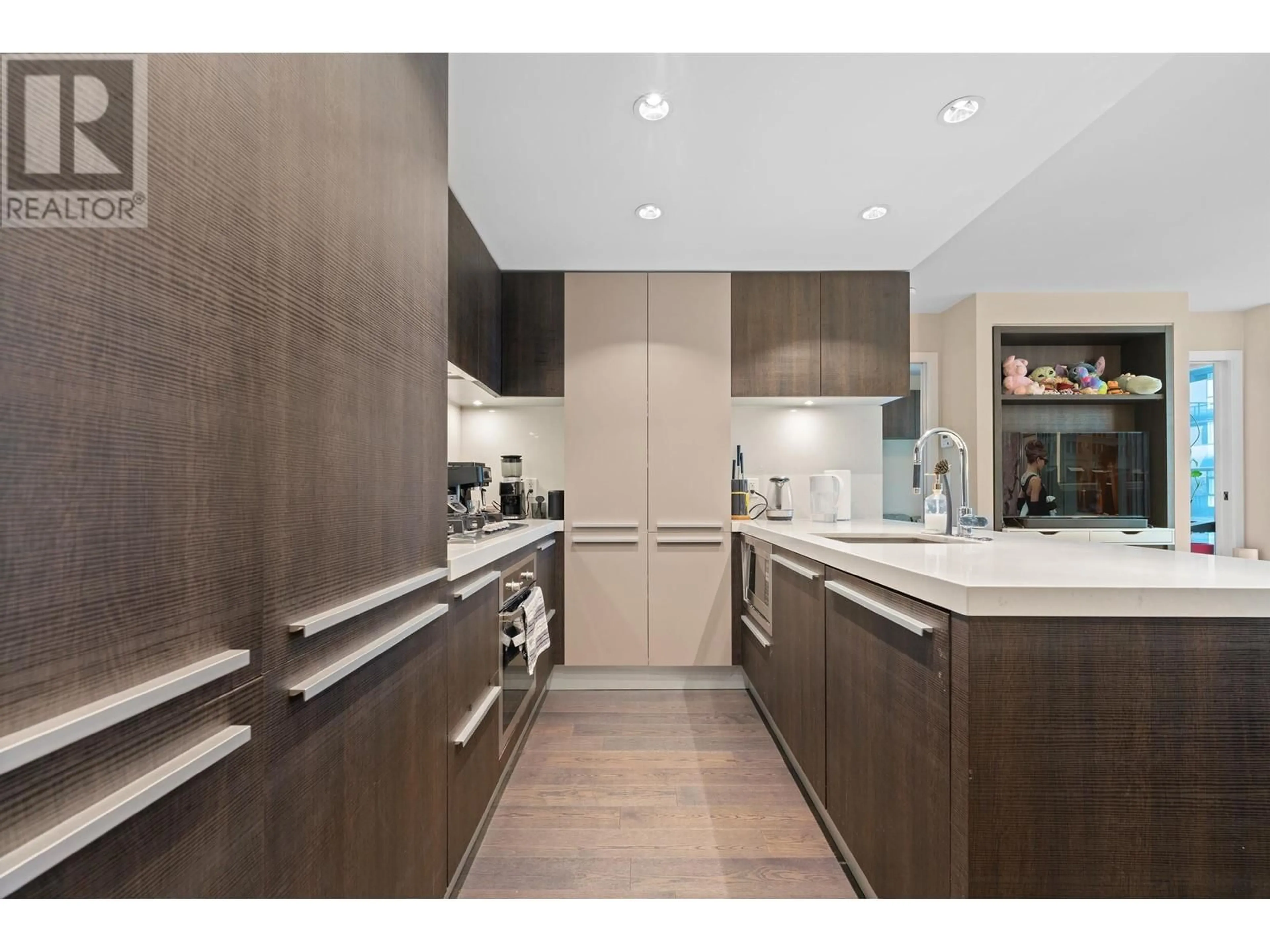 Contemporary kitchen, ceramic/tile floor for 1301 1351 CONTINENTAL STREET, Vancouver British Columbia V6Z0C6