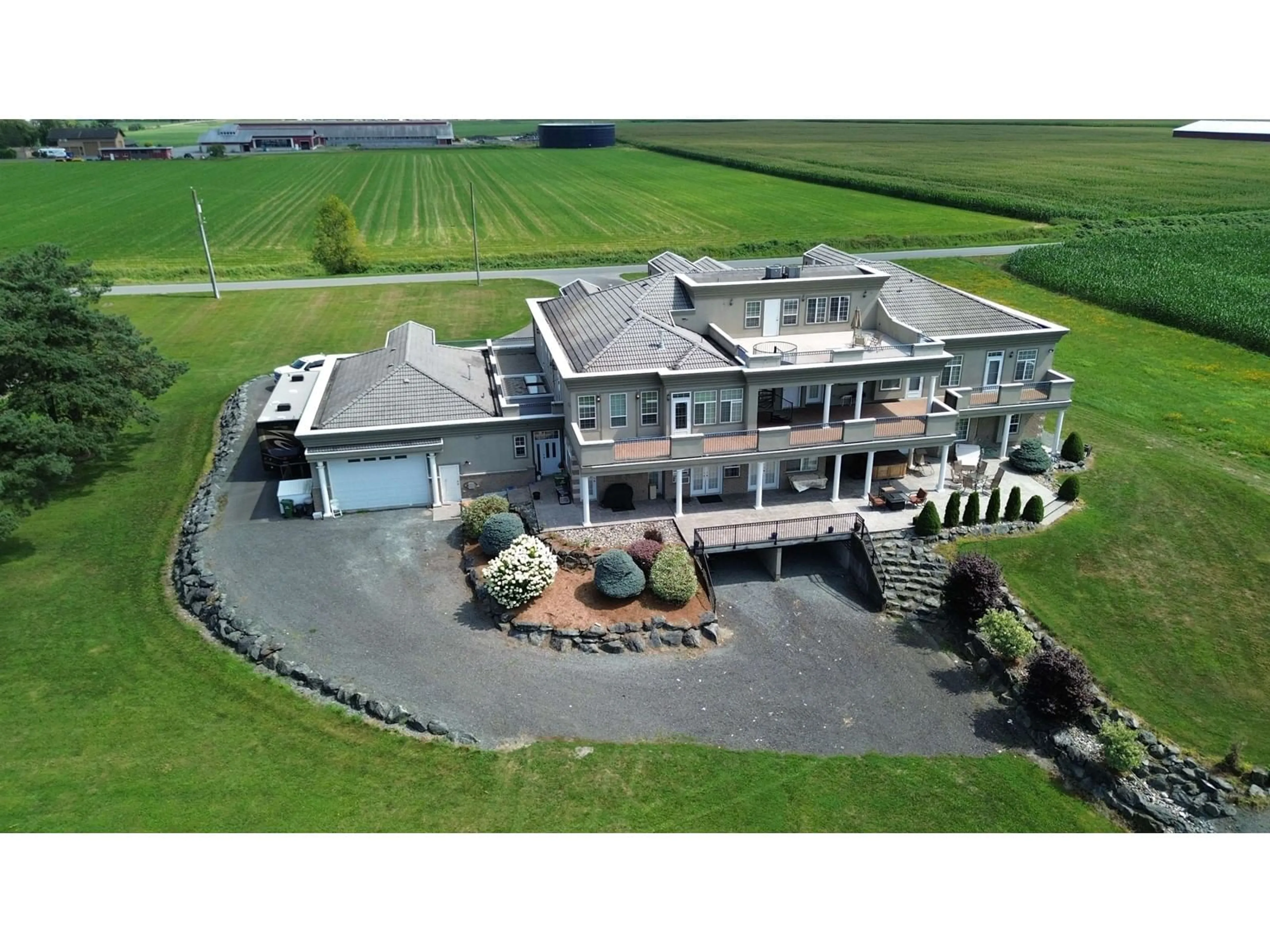 A pic from outside/outdoor area/front of a property/back of a property/a pic from drone, building for 8703 UPPER PRAIRIE ROAD, Chilliwack British Columbia V2P6H3