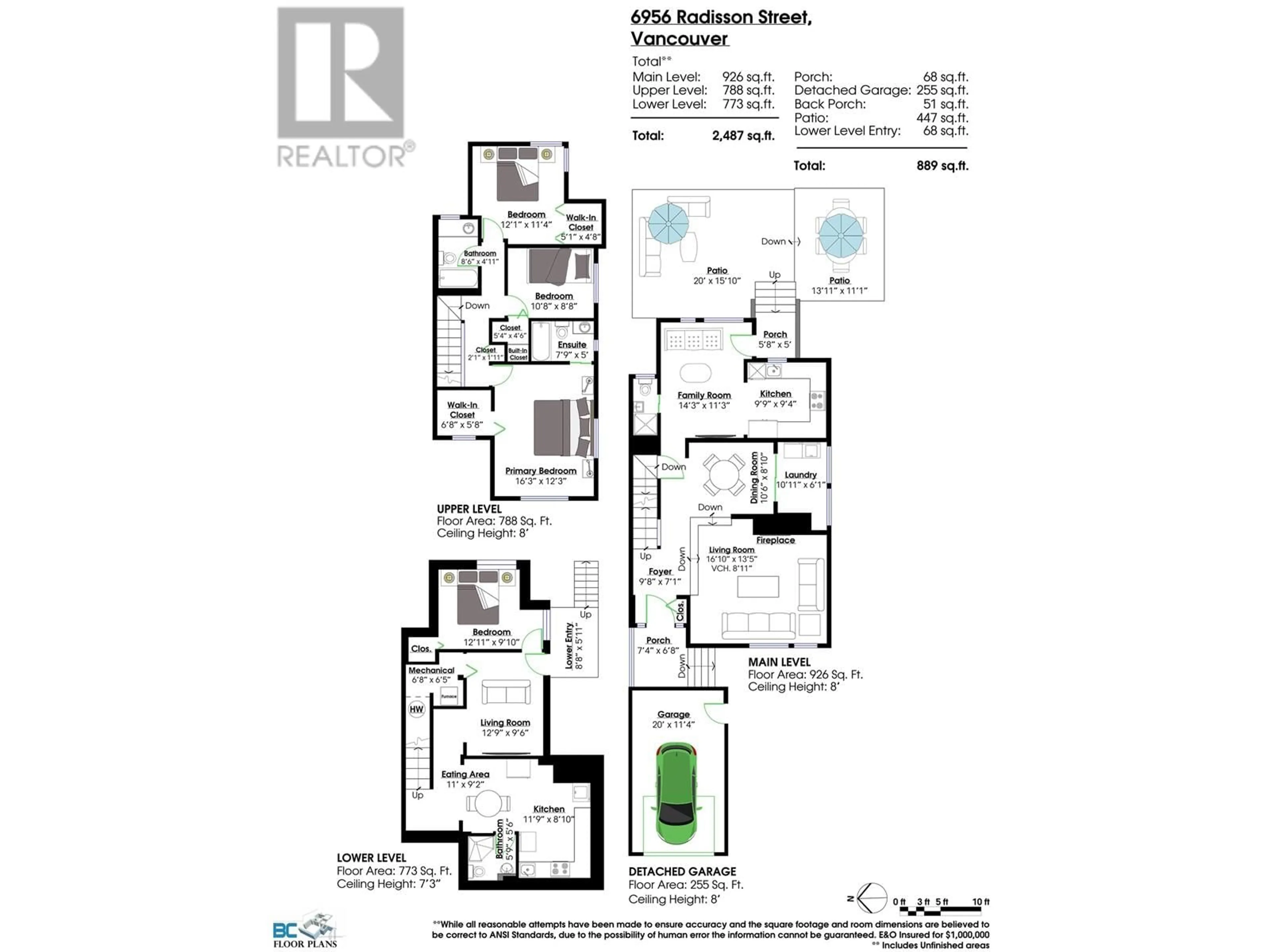 Floor plan for 6956 RADISSON STREET, Vancouver British Columbia V5S3W9