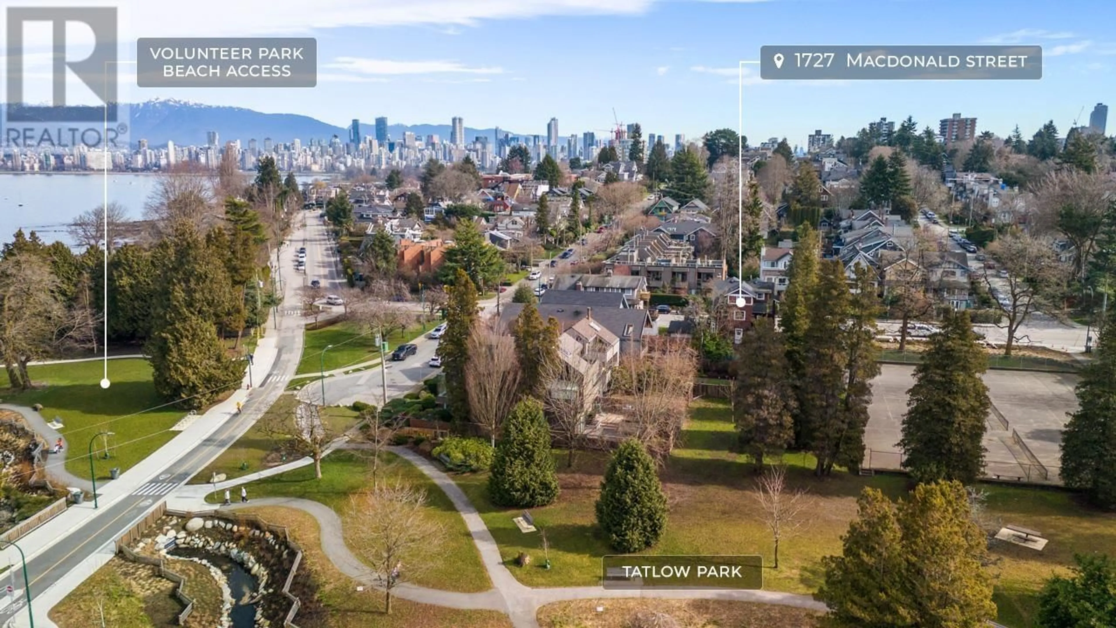 A pic from outside/outdoor area/front of a property/back of a property/a pic from drone, mountain view for 1727 MACDONALD STREET, Vancouver British Columbia V6K3X7