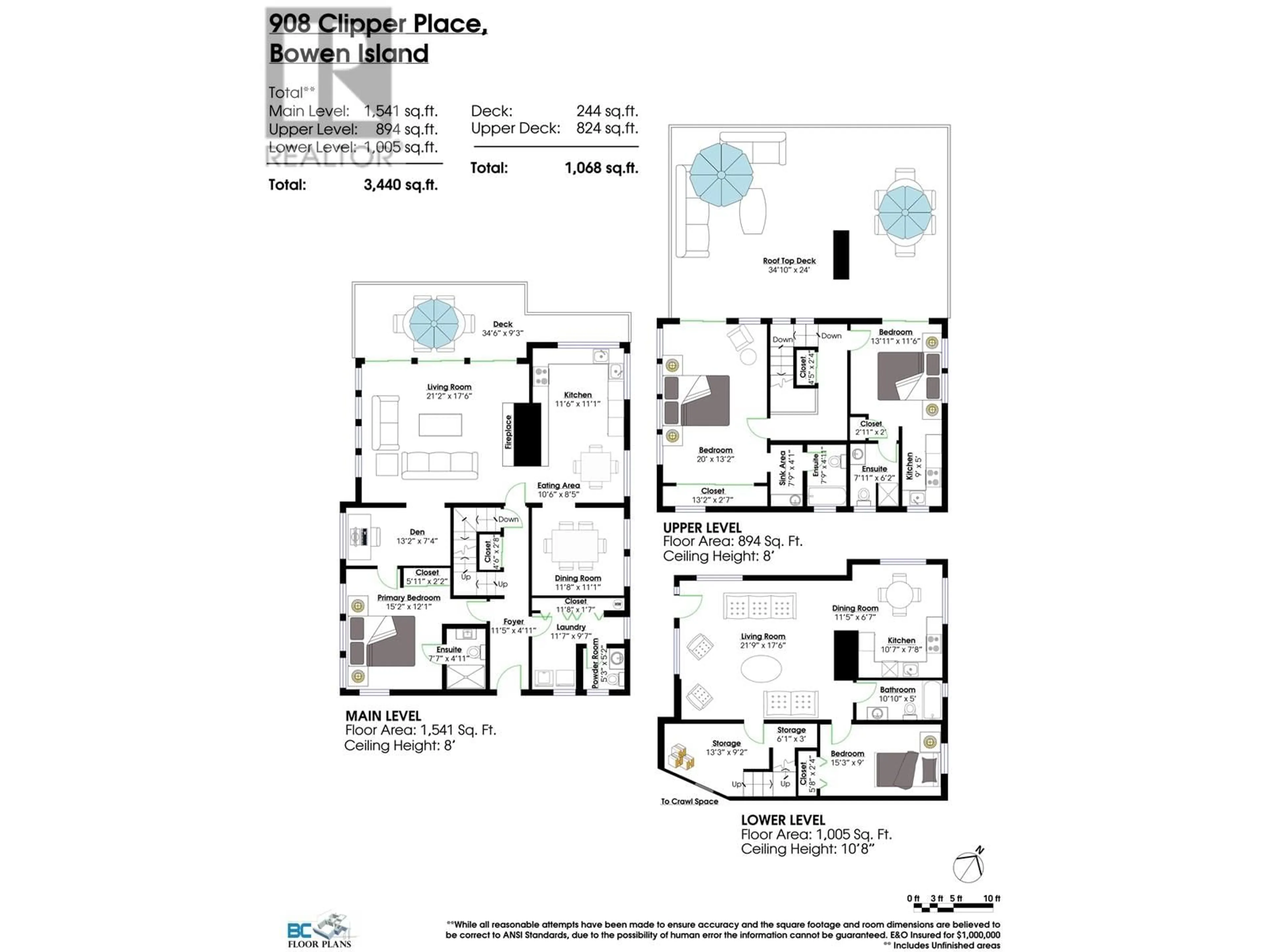 Floor plan for 908 CLIPPER PLACE, Bowen Island British Columbia V0N1G2