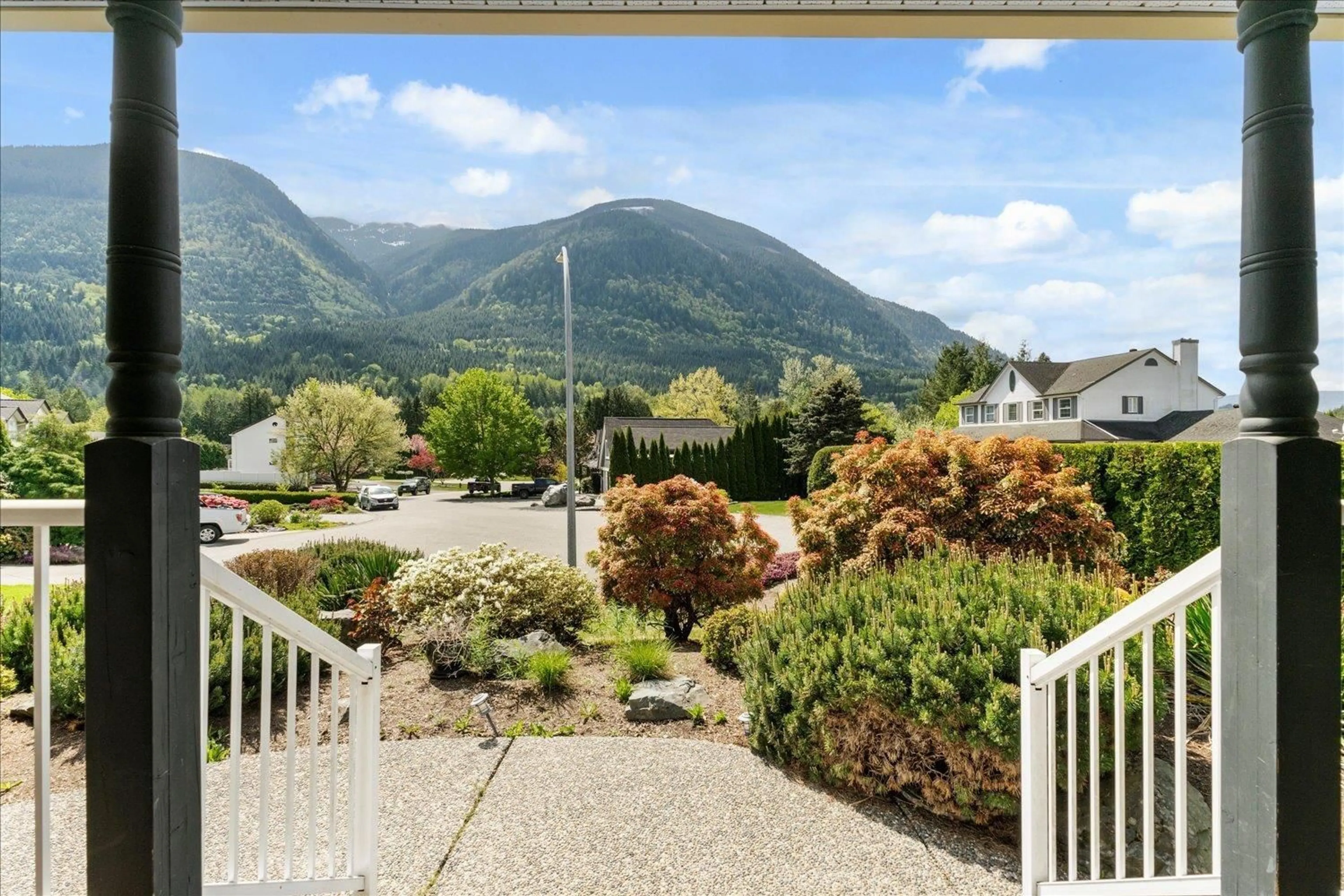 A pic from outside/outdoor area/front of a property/back of a property/a pic from drone, mountain view for 5052 WHITEWATER PLACE, Chilliwack British Columbia V4Z1H5