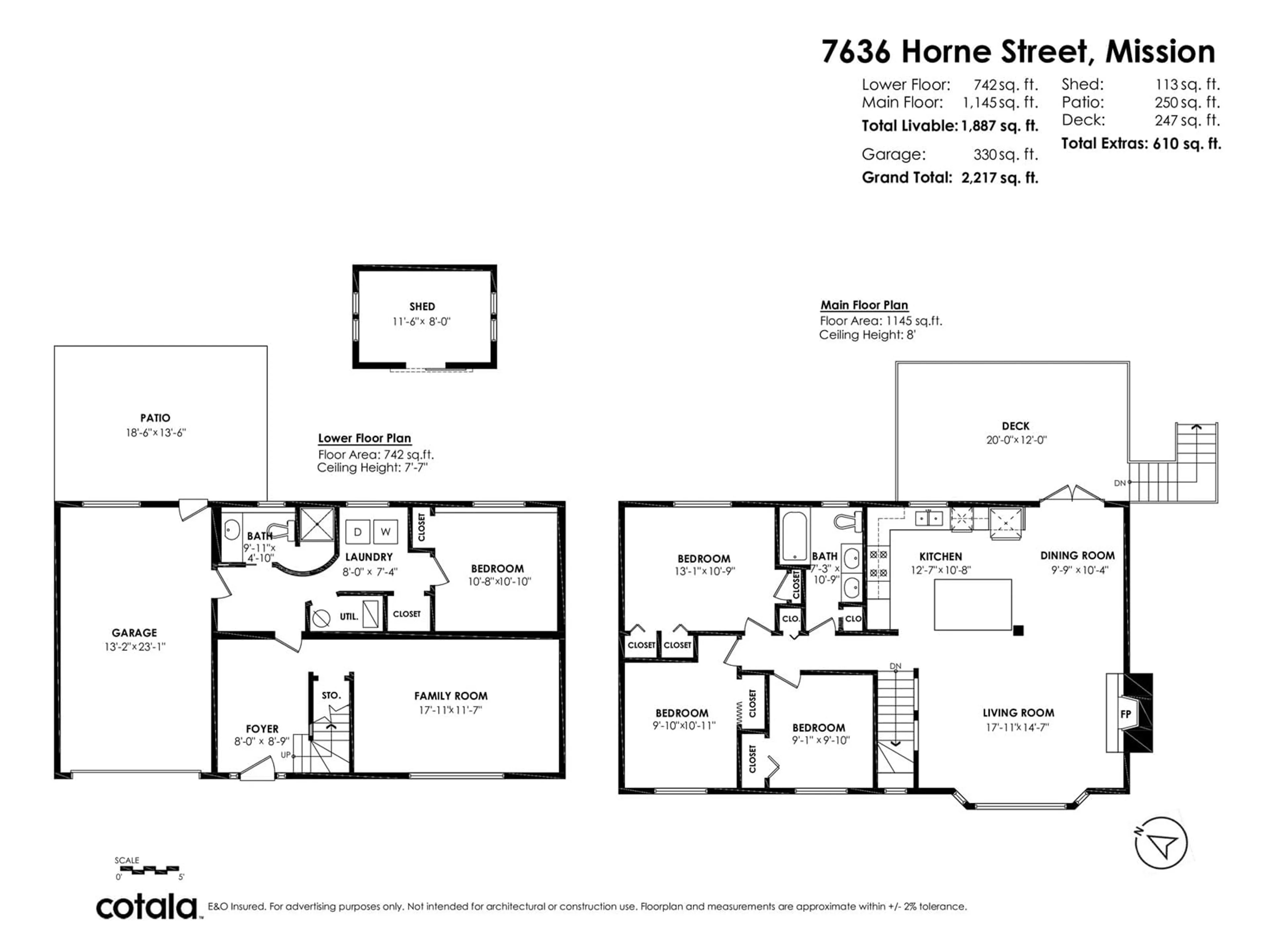 Floor plan for 7636 HORNE, Mission British Columbia V2V3Y9