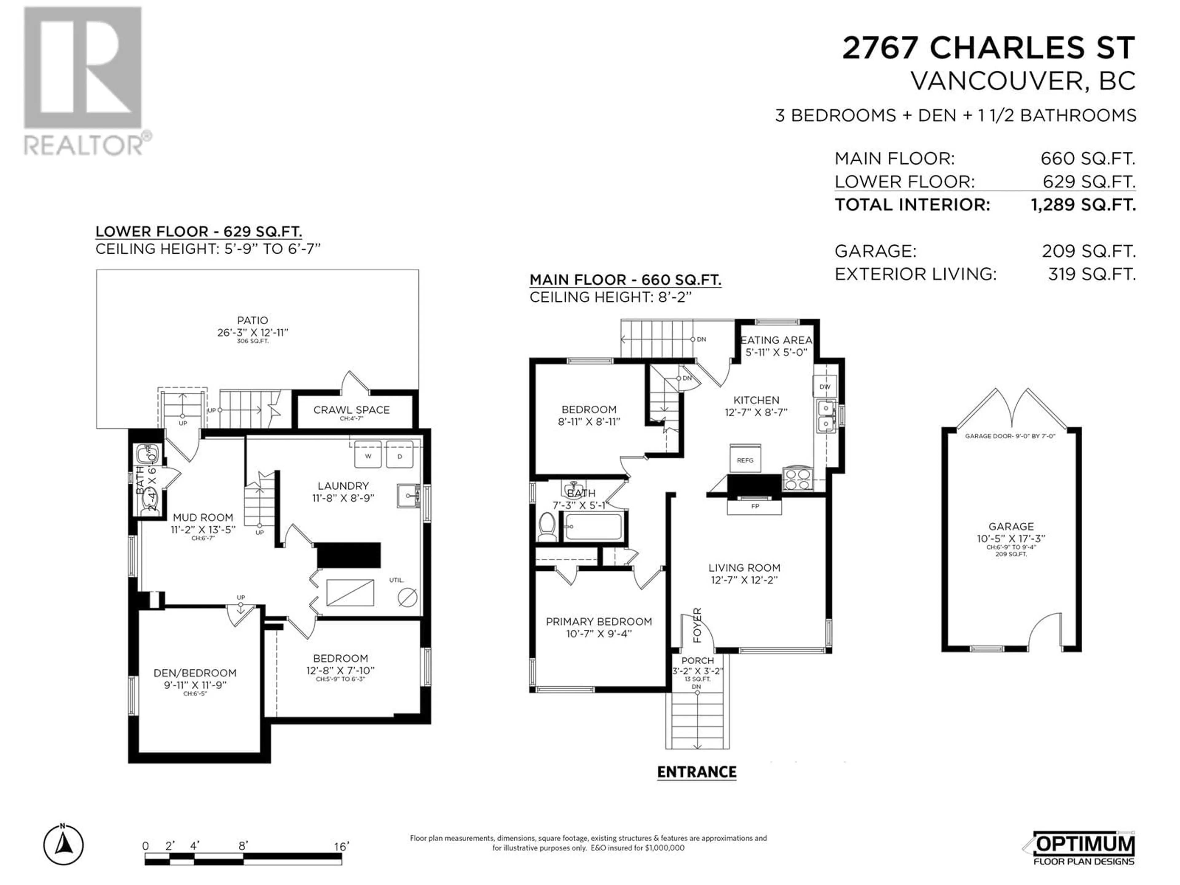 Floor plan for 2767 CHARLES STREET, Vancouver British Columbia V5K3A6