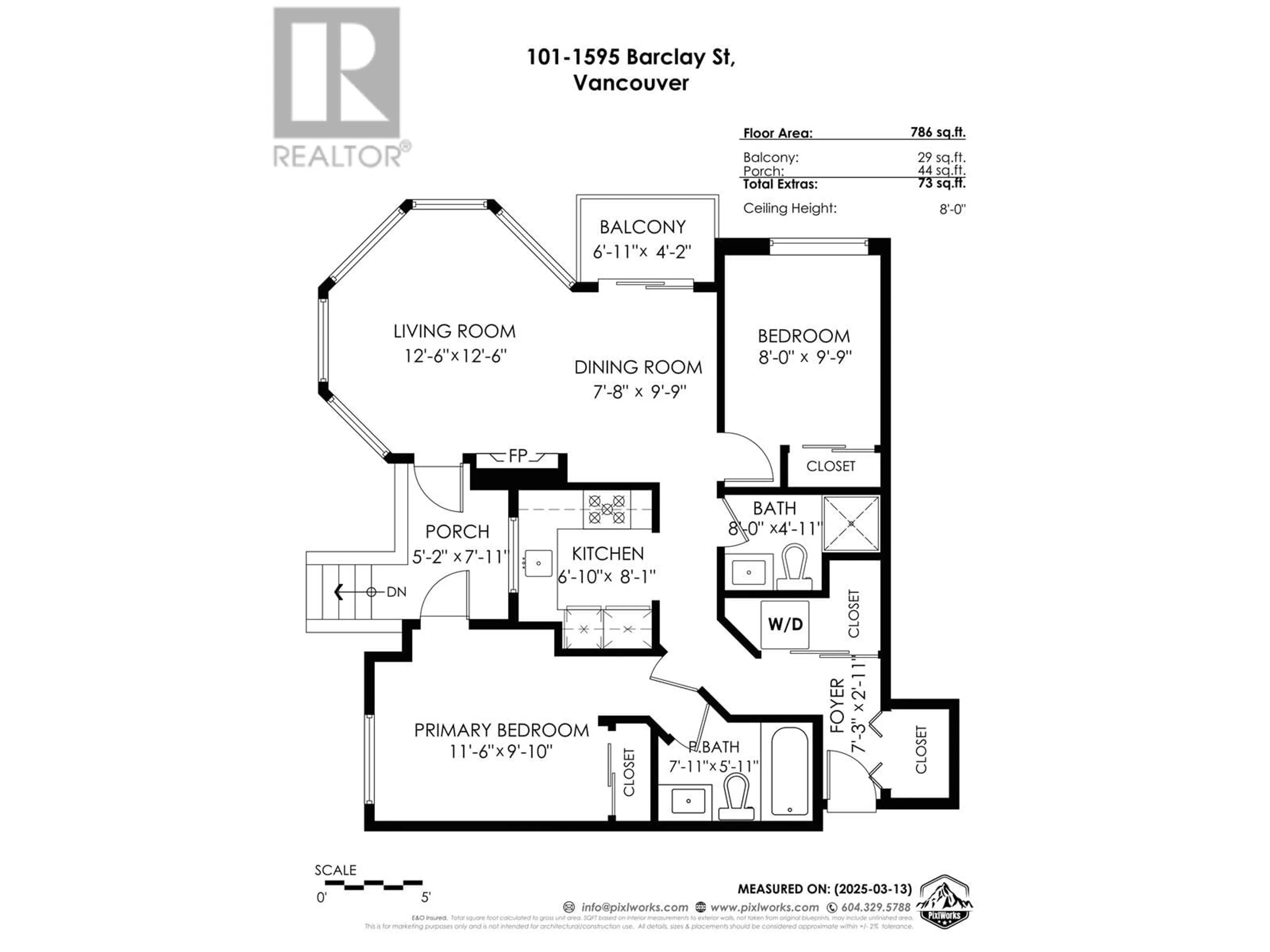 Floor plan for 101 1595 BARCLAY STREET, Vancouver British Columbia V6G1J8