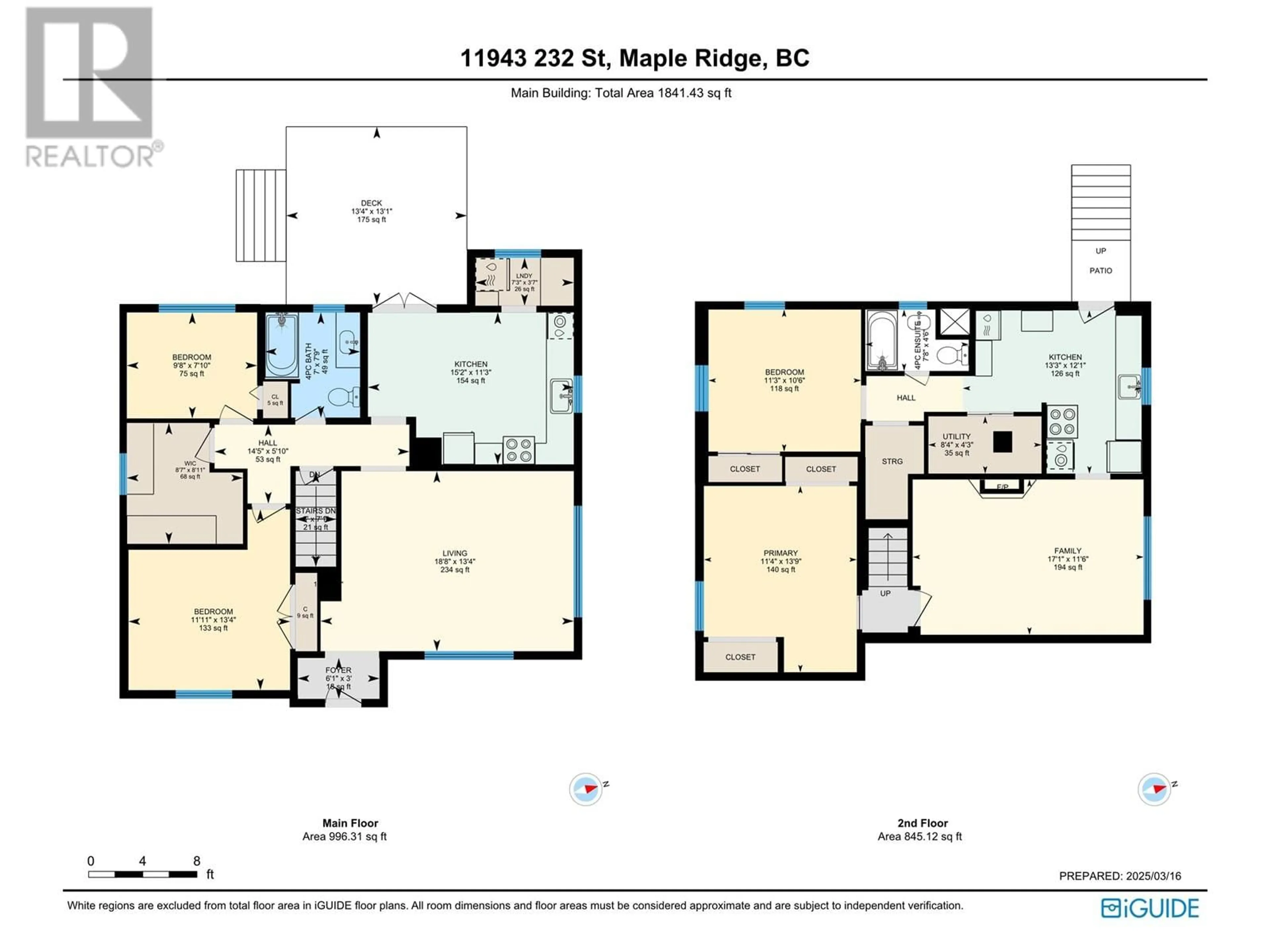 Floor plan for 11943 232 STREET, Maple Ridge British Columbia V2X6T2
