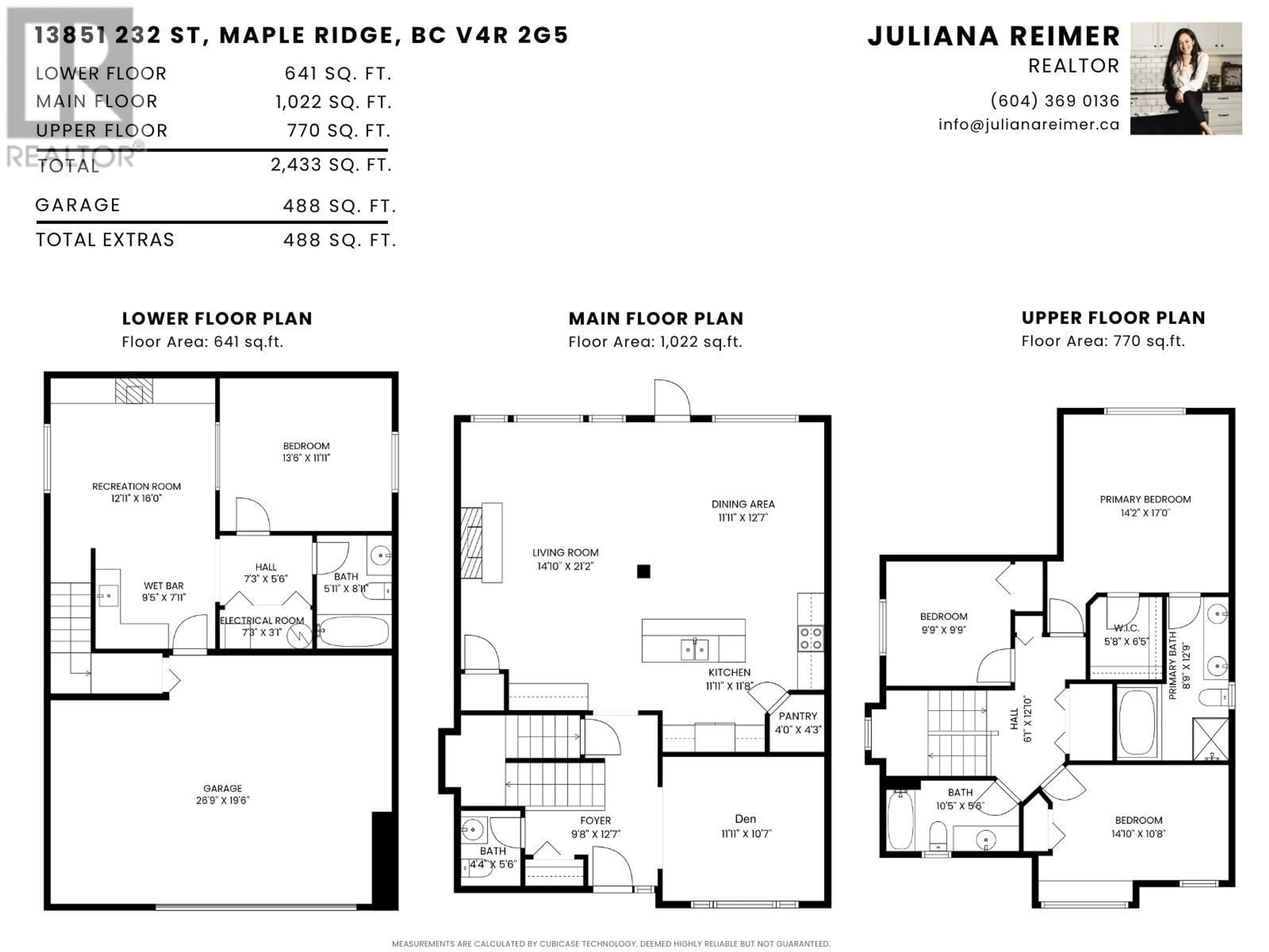 Floor plan for 13851 232 STREET, Maple Ridge British Columbia V4R2G5