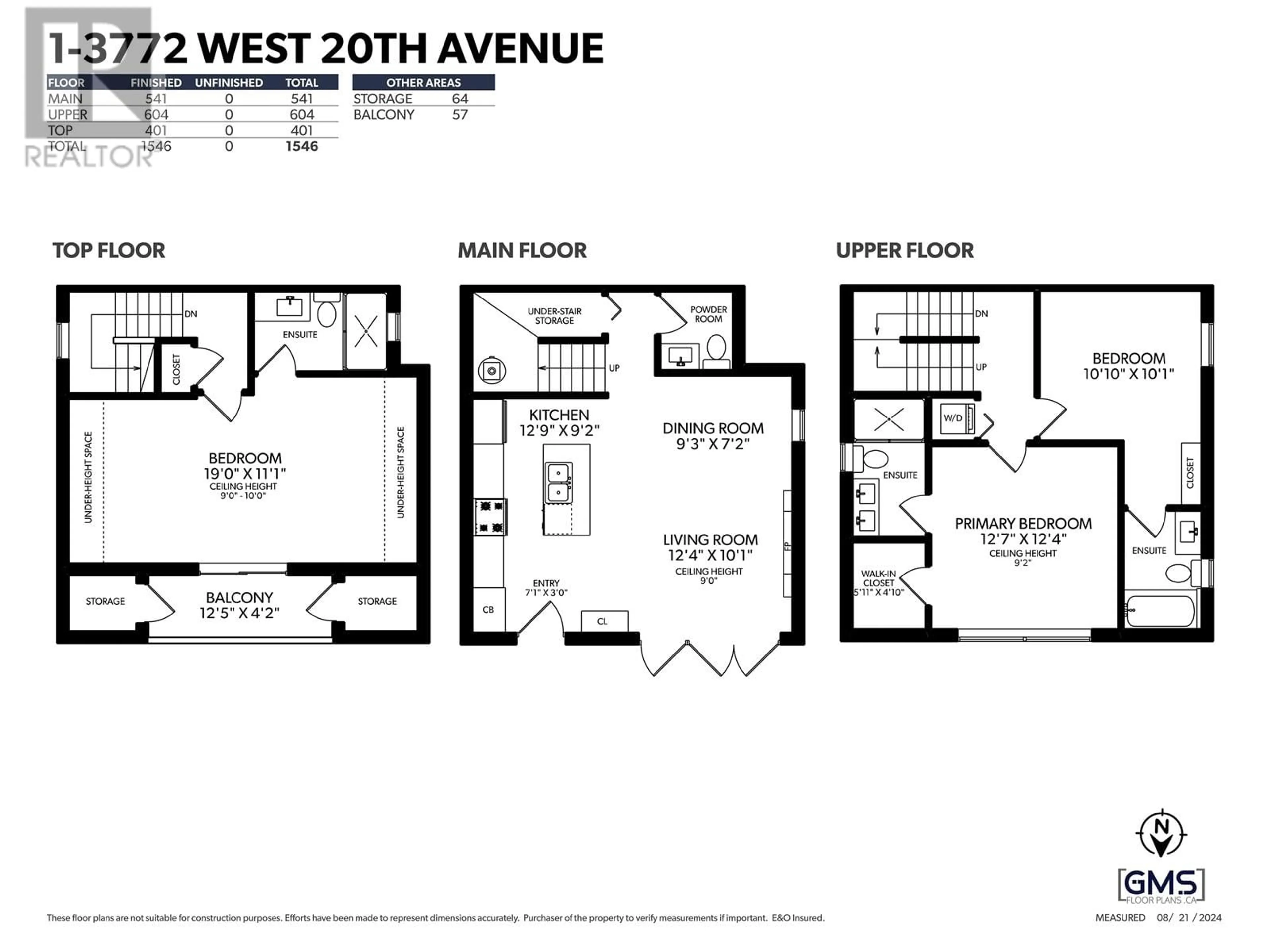 Floor plan for 1 - 3772 20TH AVENUE, Vancouver British Columbia V6S1E8