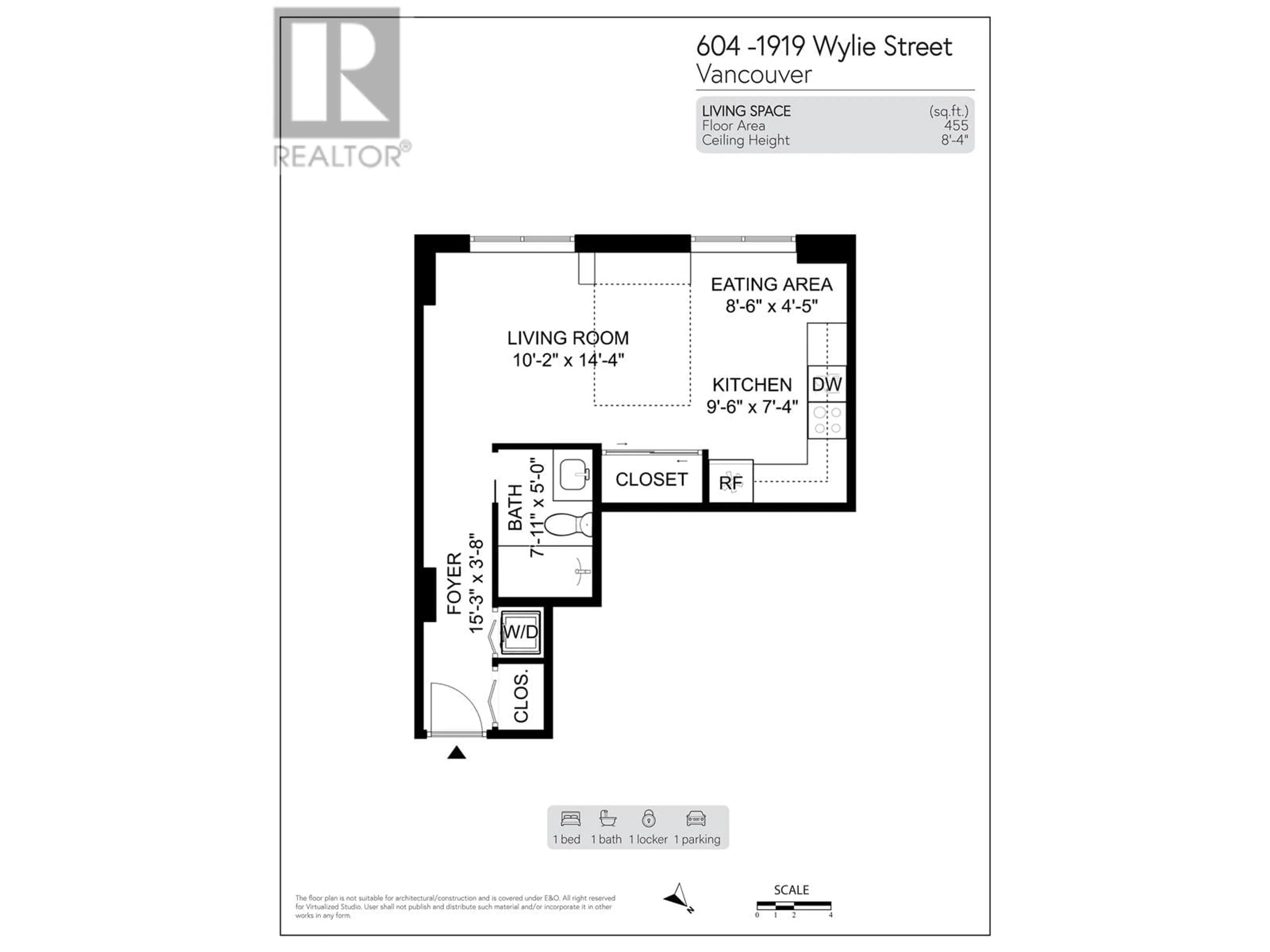 Floor plan for 604 - 1919 WYLIE STREET, Vancouver British Columbia V5Y0E7